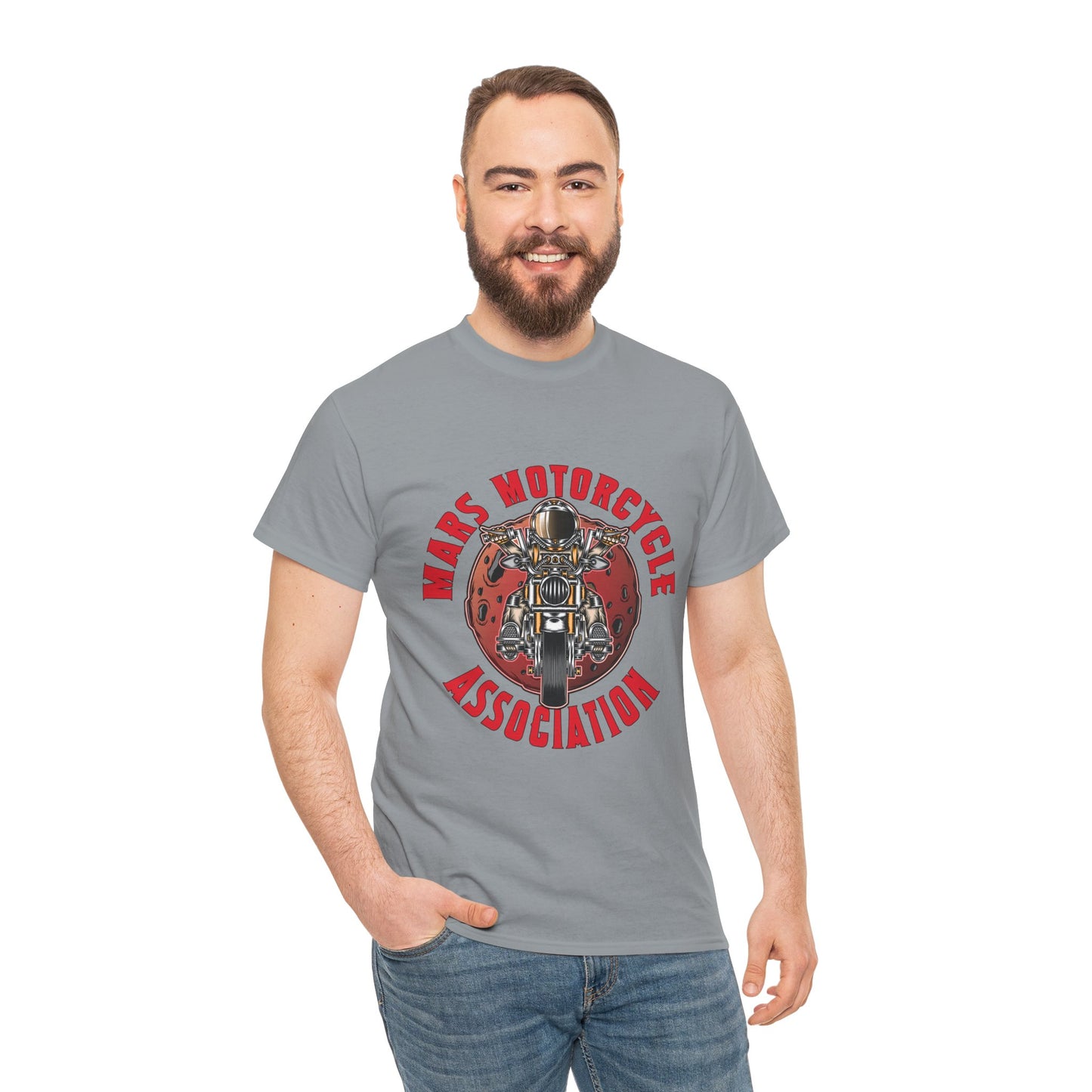 Mars Motorcycle Association Unisex Heavy Cotton Tee - Perfect Gift for Bikers