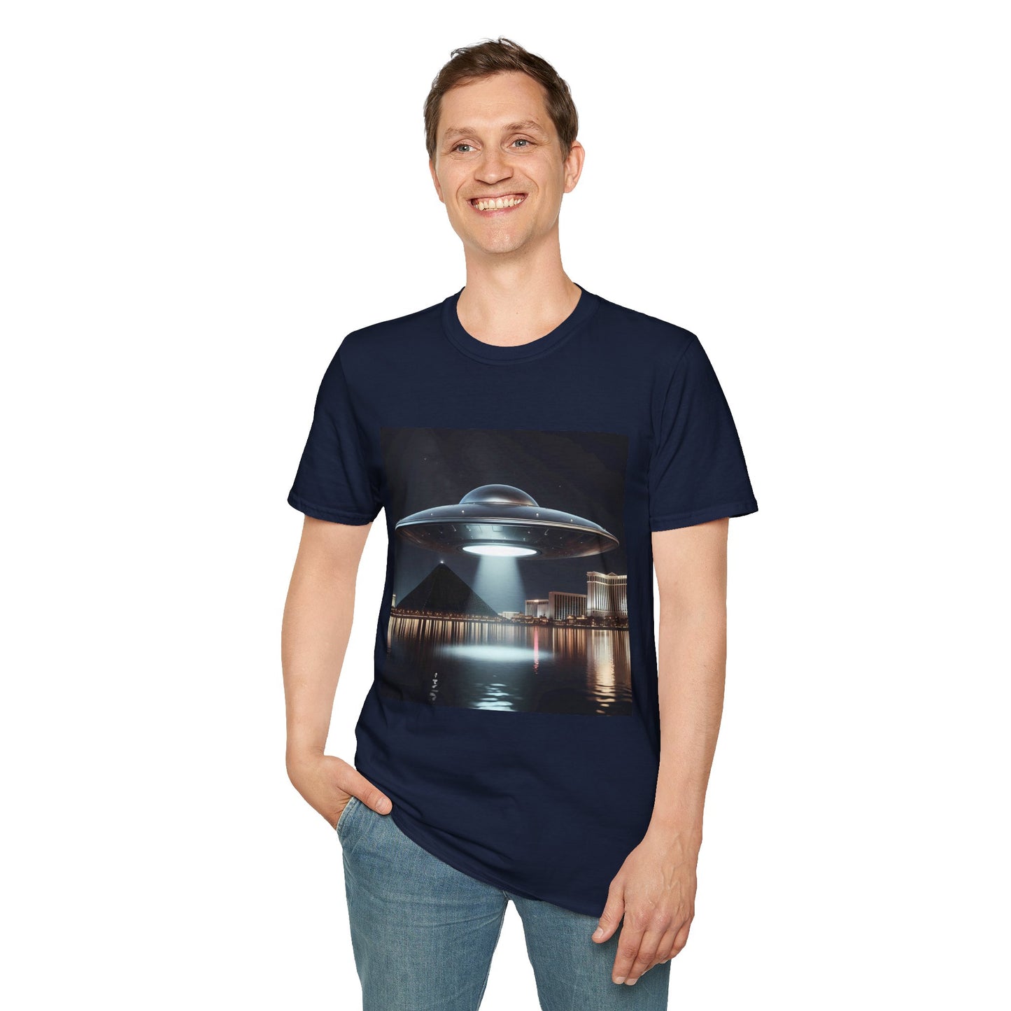 Vintage UFO Graphic Unisex T-Shirt, Retro Tee for Sci-Fi Lovers, Gift for Space Enthusiasts, Cool Alien Design, Unique Casual Wear