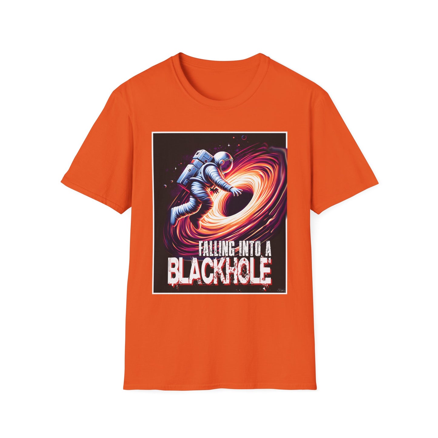 Falling Into a Blackhole Unisex Softstyle, T-Shirt, Space Lover Gift, Sci-Fi Tee, Astronomy Shirt, Creative Graphic T-Shirt, Gift Astronaut