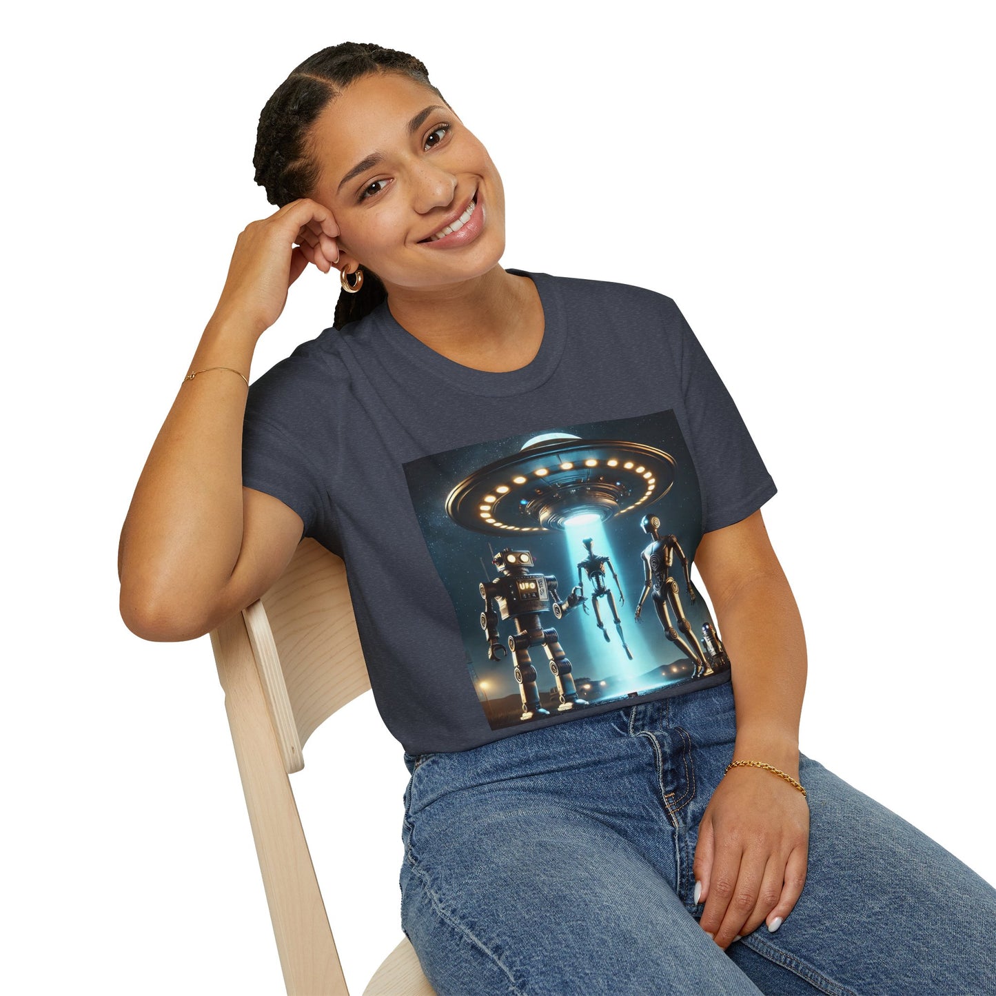 Retro Sci-Fi Unisex T-Shirt, Alien Design Shirt, Gift for Space Lovers, Cool Graphic Tee, Perfect for Sci-Fi Fans, Casual Wear