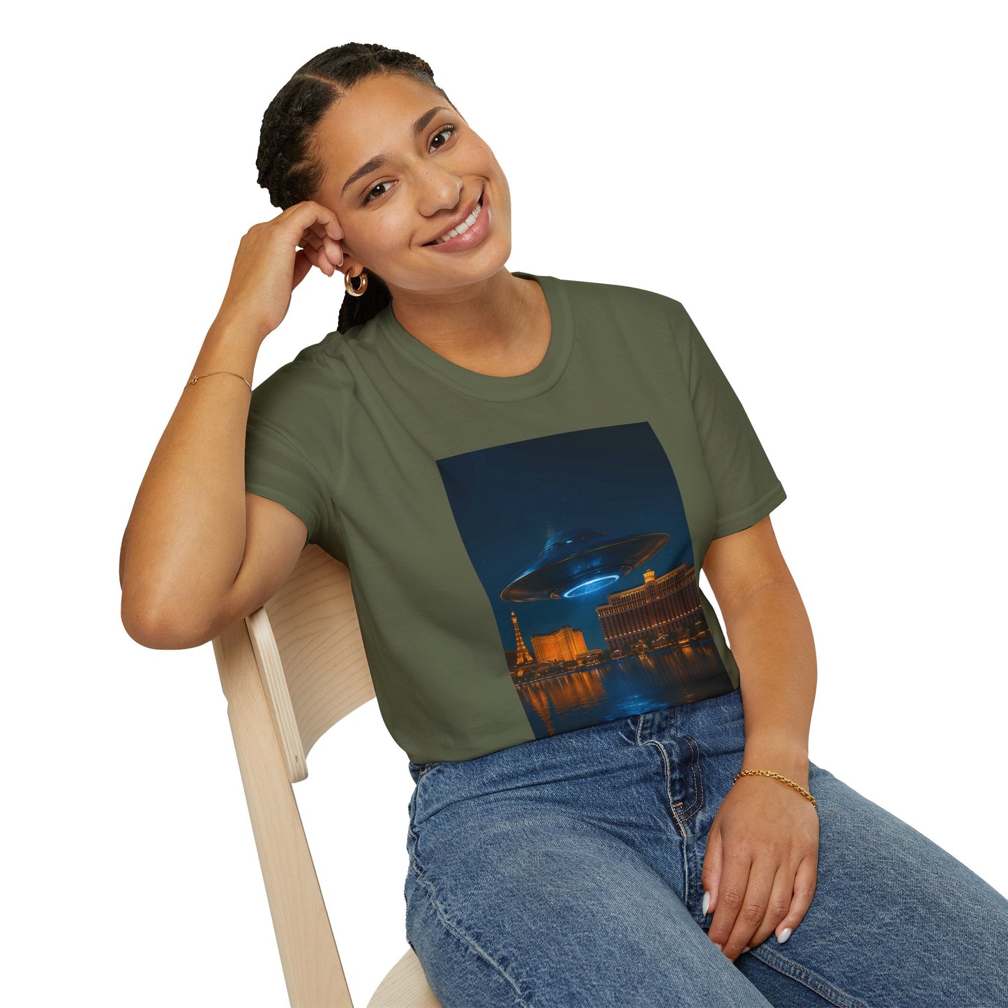 Mysterious UFO Over Vegas Unisex T-Shirt