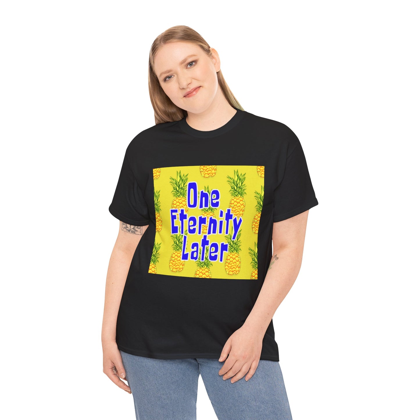 One Eternity Later, Unisex Heavy Cotton Tee, SpongeBob, cartoons, t-shirt, t-shirts, tshirt, png, funny, kids, GraphicTees
