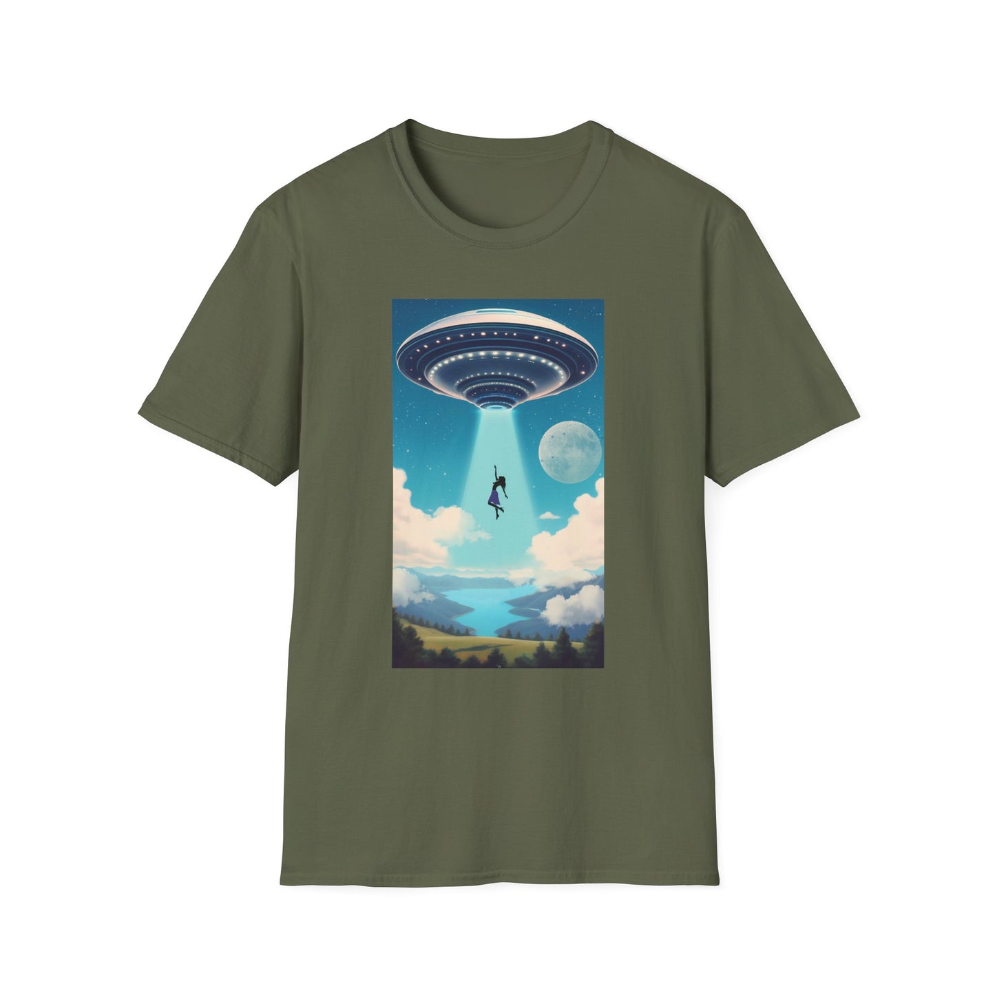Cosmic Abduction Unisex T-Shirt | Space Alien Tee, UFO Graphic Shirt, Sci-Fi Fan Gift, Casual Style, Cool Vintage Look