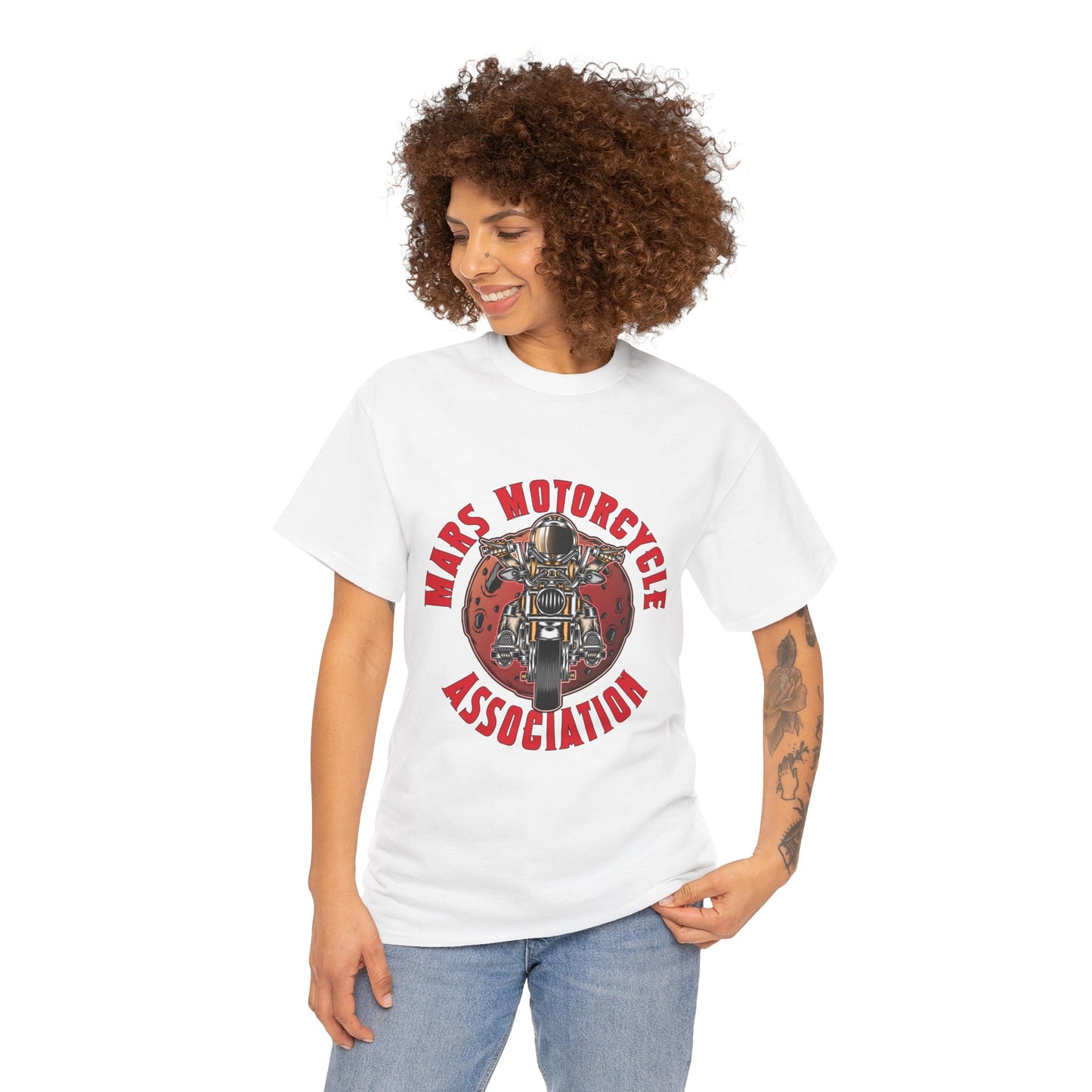 Mars Motorcycle Association Unisex Heavy Cotton Tee - Perfect Gift for Bikers