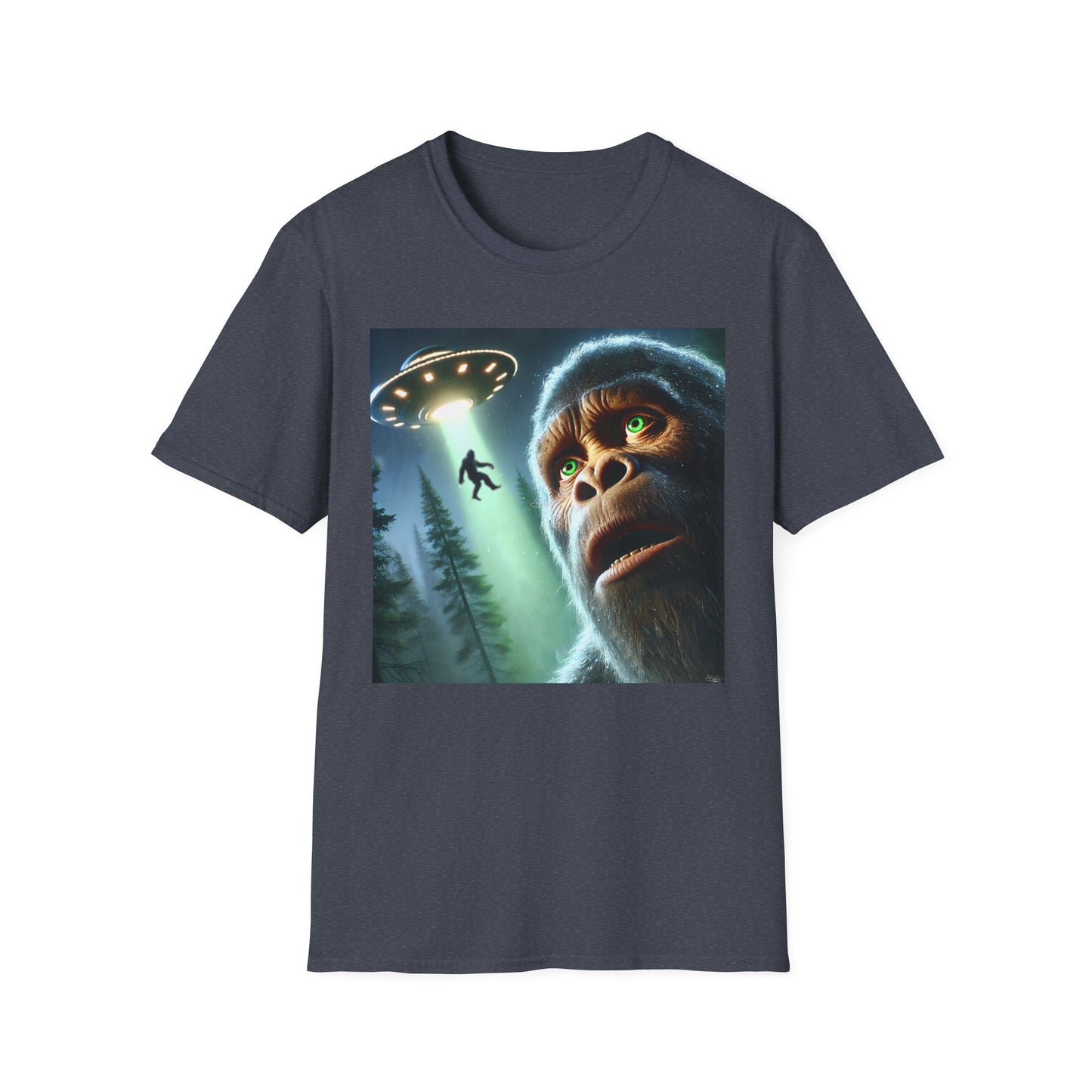 Bigfoot UFO Unisex T-Shirt, Funny Graphic Tee, Gift for Alien Lovers, Unique Summer Shirt, Casual Everyday Wear, t-shirt, tshirts, party