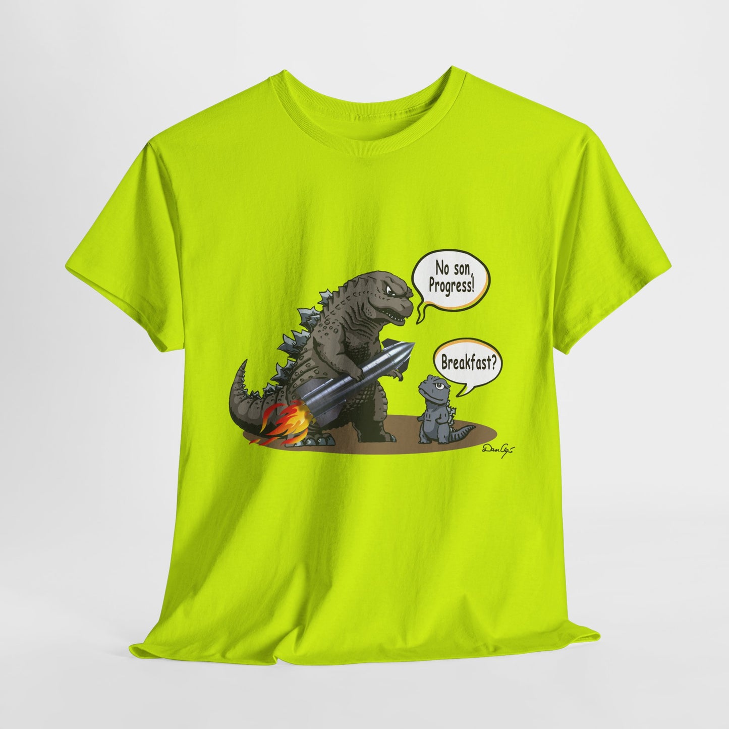 Godzilla, Son and SpaceX, Unisex Heavy Cotton Tee, print design, t-shirt, t-shirts, t-shirts, png, funny, cartoons, tee
