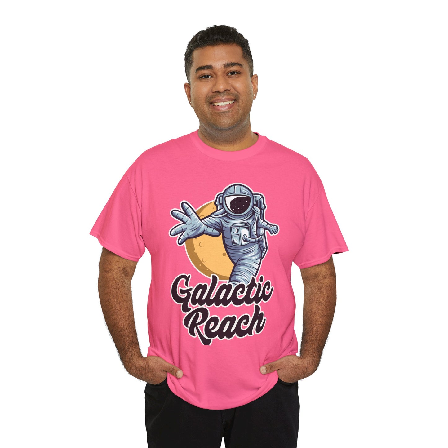 Galactic Reach, Astronaut, Unisex Heavy Cotton Tee, Express Delivery available, graphic design, png