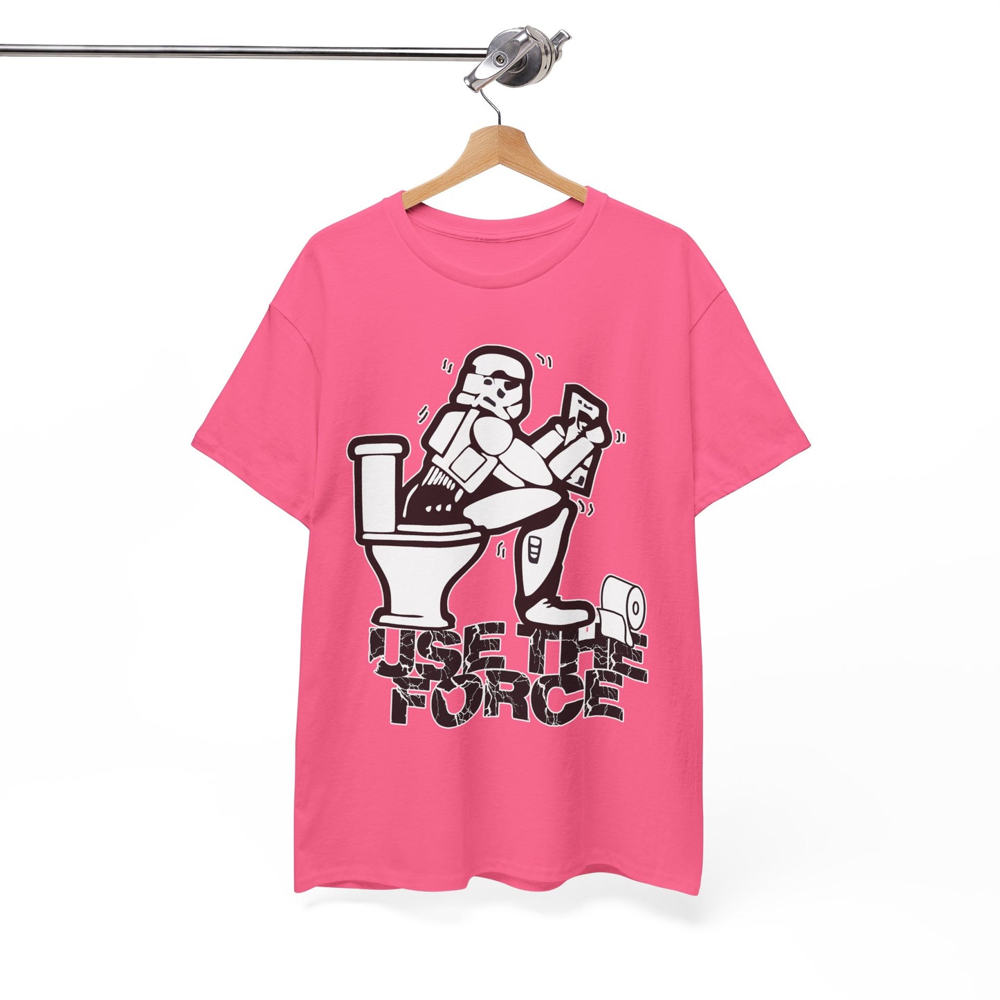 Use The Force, Unisex Heavy Cotton Tee, Star Wars, funny, restroom jokes, graphic design, png