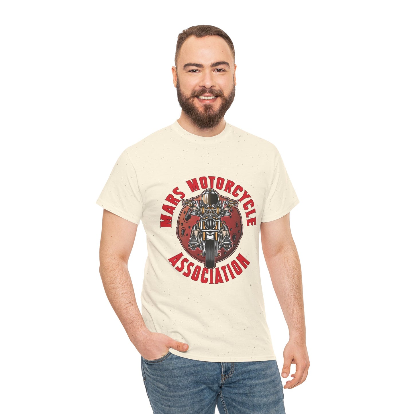 Mars Motorcycle Association Unisex Heavy Cotton Tee - Perfect Gift for Bikers