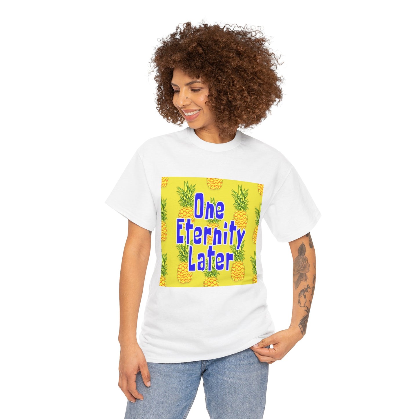 One Eternity Later, Unisex Heavy Cotton Tee, SpongeBob, cartoons, t-shirt, t-shirts, tshirt, png, funny, kids, GraphicTees