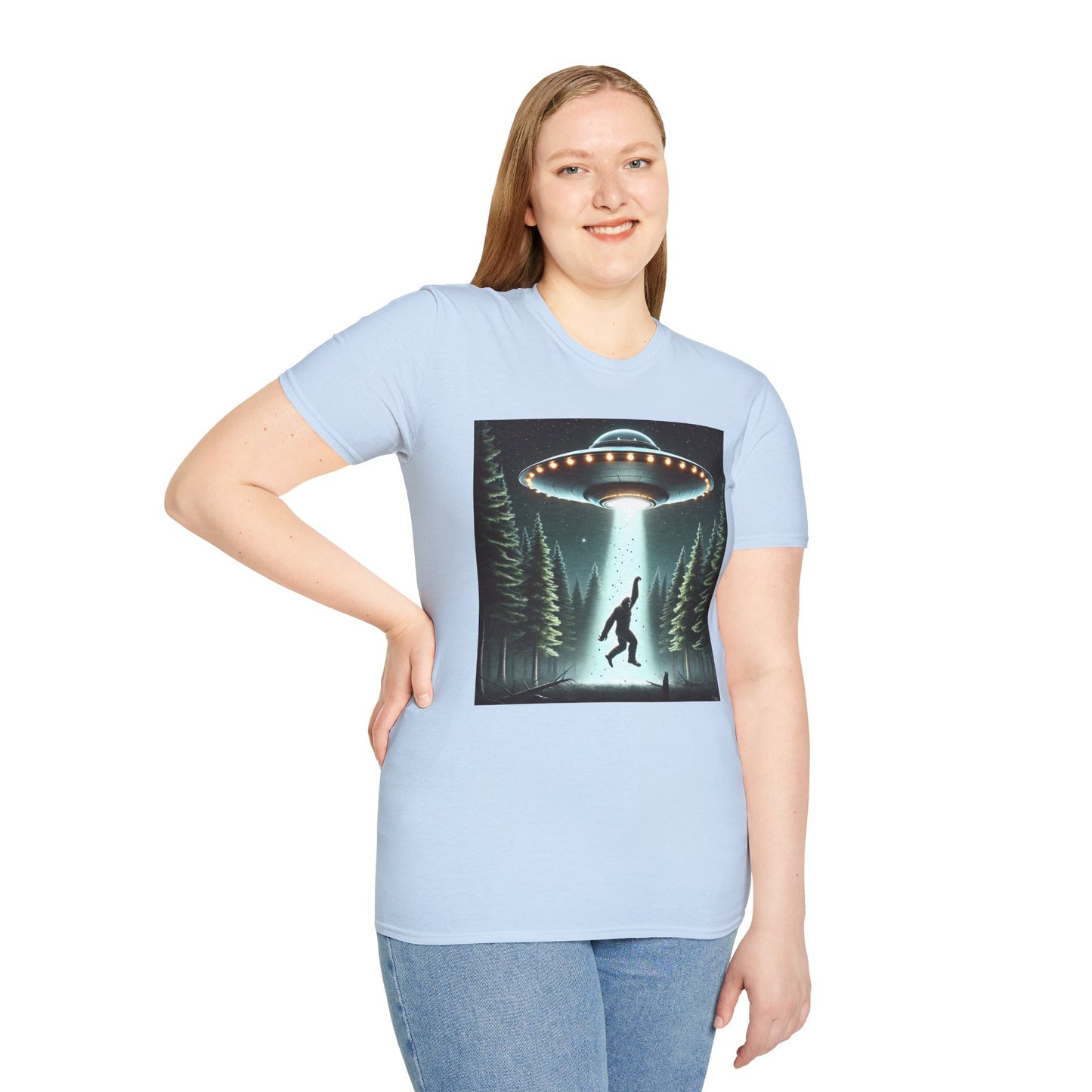 Funny UFO Abduction Unisex T-Shirt, Alien Theme Tee, Gift for Sci-Fi Lovers, Cool Graphic Shirt, Quirky Apparel, Unique Vintage Style