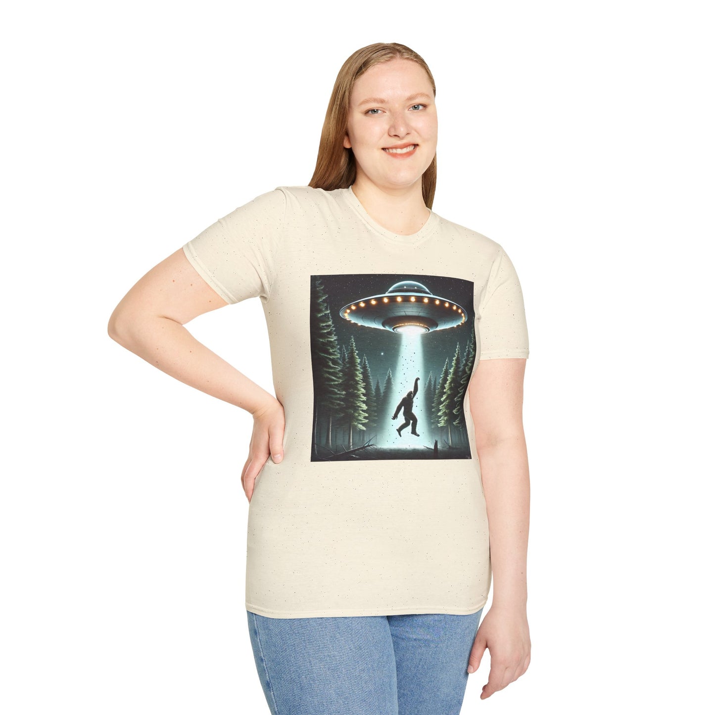 Funny UFO Abduction Unisex T-Shirt, Alien Theme Tee, Gift for Sci-Fi Lovers, Cool Graphic Shirt, Quirky Apparel, Unique Vintage Style
