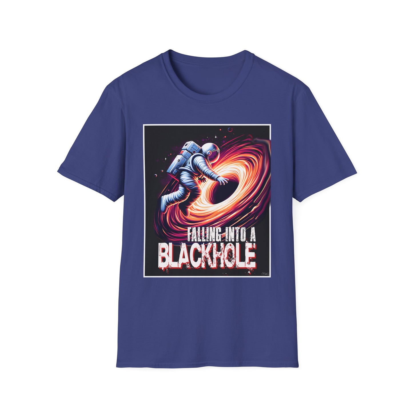 Falling Into a Blackhole Unisex Softstyle, T-Shirt, Space Lover Gift, Sci-Fi Tee, Astronomy Shirt, Creative Graphic T-Shirt, Gift Astronaut