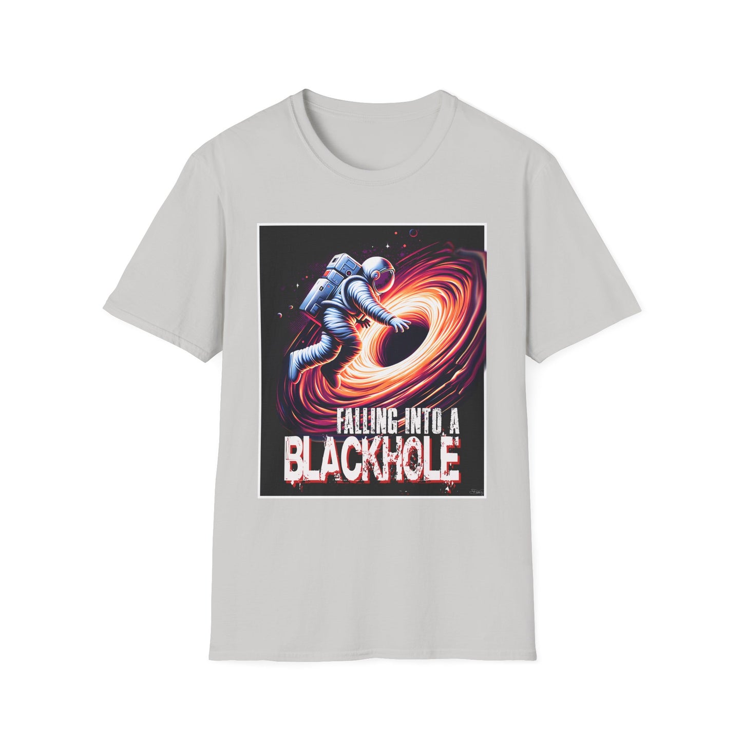 Falling Into a Blackhole Unisex Softstyle, T-Shirt, Space Lover Gift, Sci-Fi Tee, Astronomy Shirt, Creative Graphic T-Shirt, Gift Astronaut