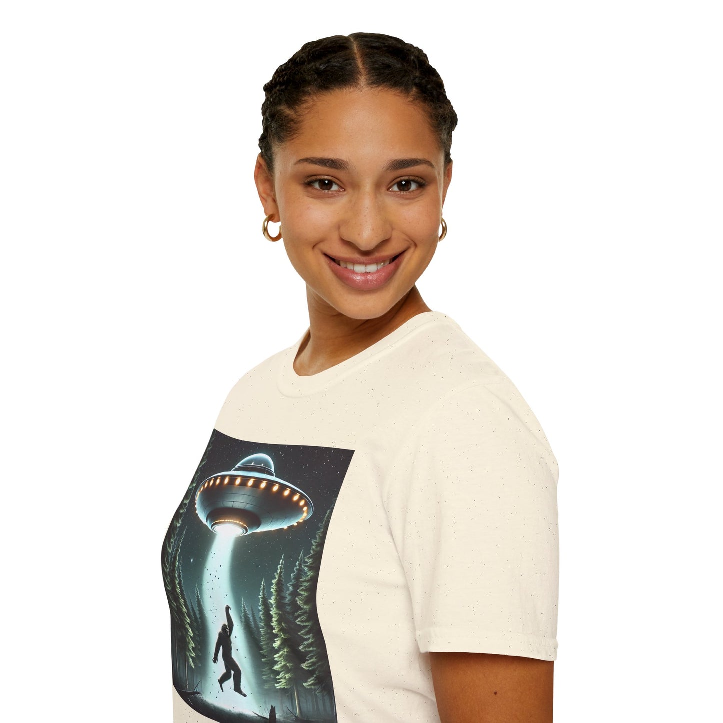 Funny UFO Abduction Unisex T-Shirt, Alien Theme Tee, Gift for Sci-Fi Lovers, Cool Graphic Shirt, Quirky Apparel, Unique Vintage Style