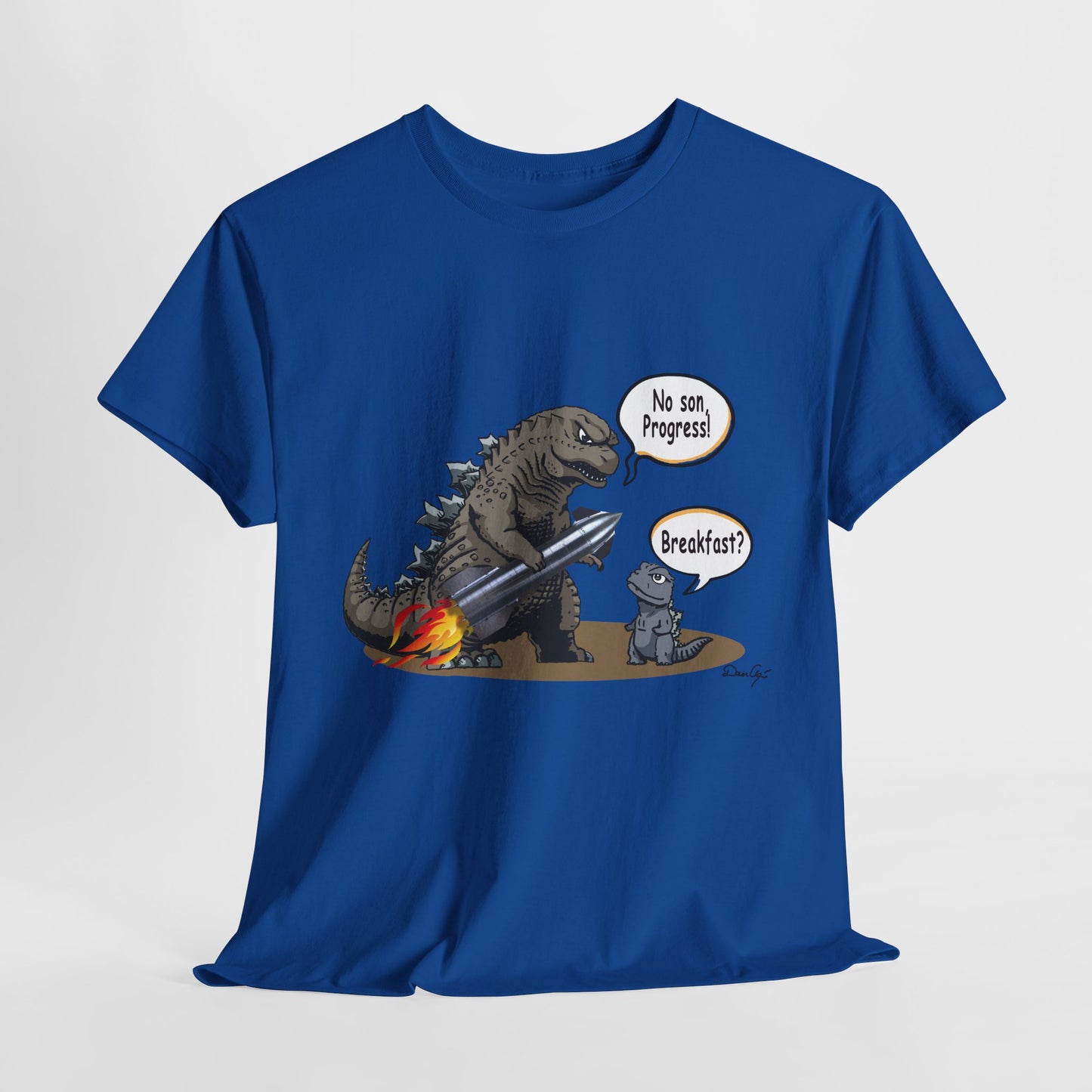 Godzilla, Son and SpaceX, Unisex Heavy Cotton Tee, print design, t-shirt, t-shirts, t-shirts, png, funny, cartoons, tee