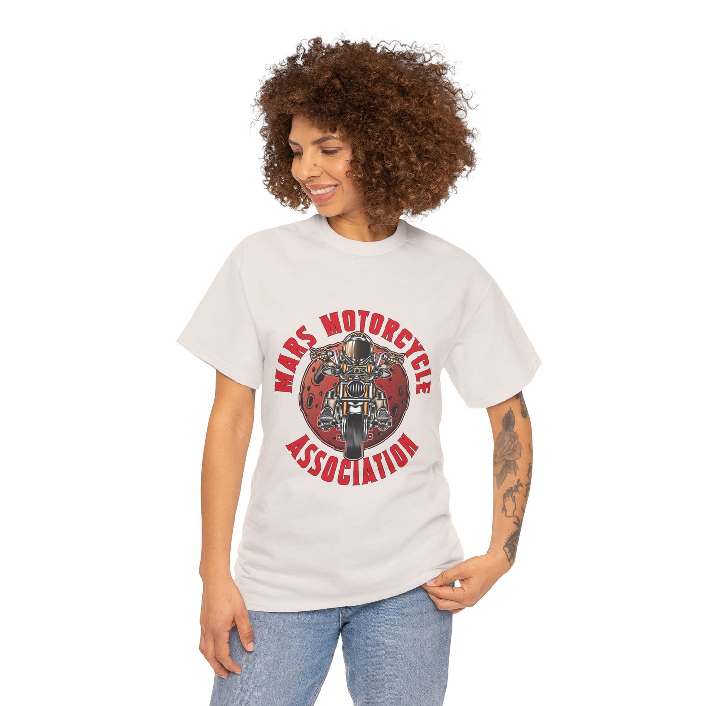 Mars Motorcycle Association Unisex Heavy Cotton Tee - Perfect Gift for Bikers