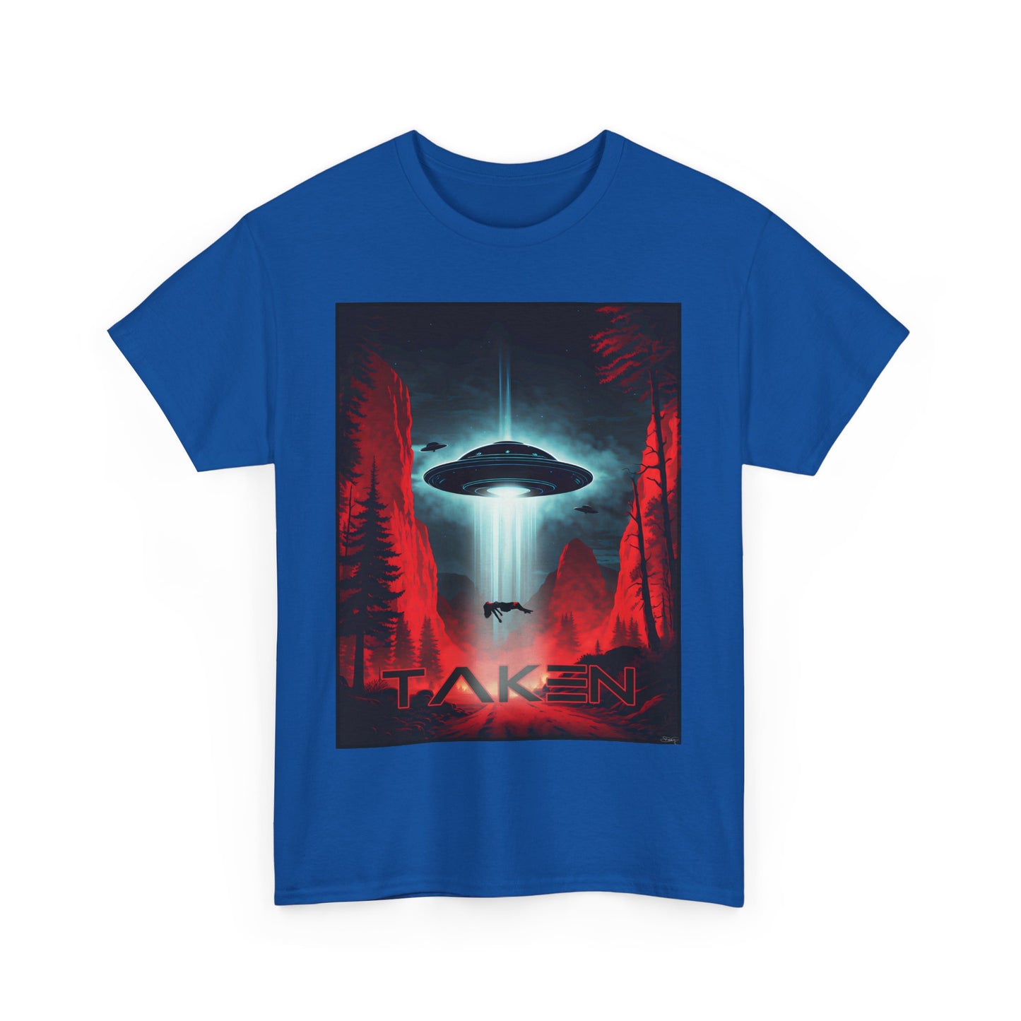 Taken, Unisex Heavy Cotton Tee, UFO inspired t-shirt, graphic design, art, png, t-shirts, tshirts, tee