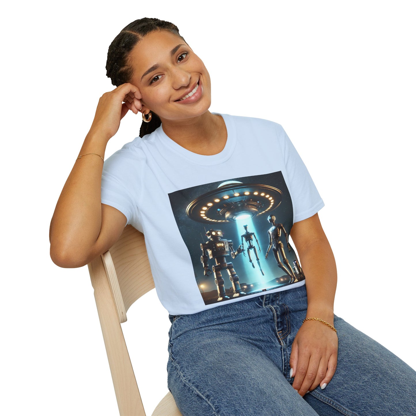Retro Sci-Fi Unisex T-Shirt, Alien Design Shirt, Gift for Space Lovers, Cool Graphic Tee, Perfect for Sci-Fi Fans, Casual Wear