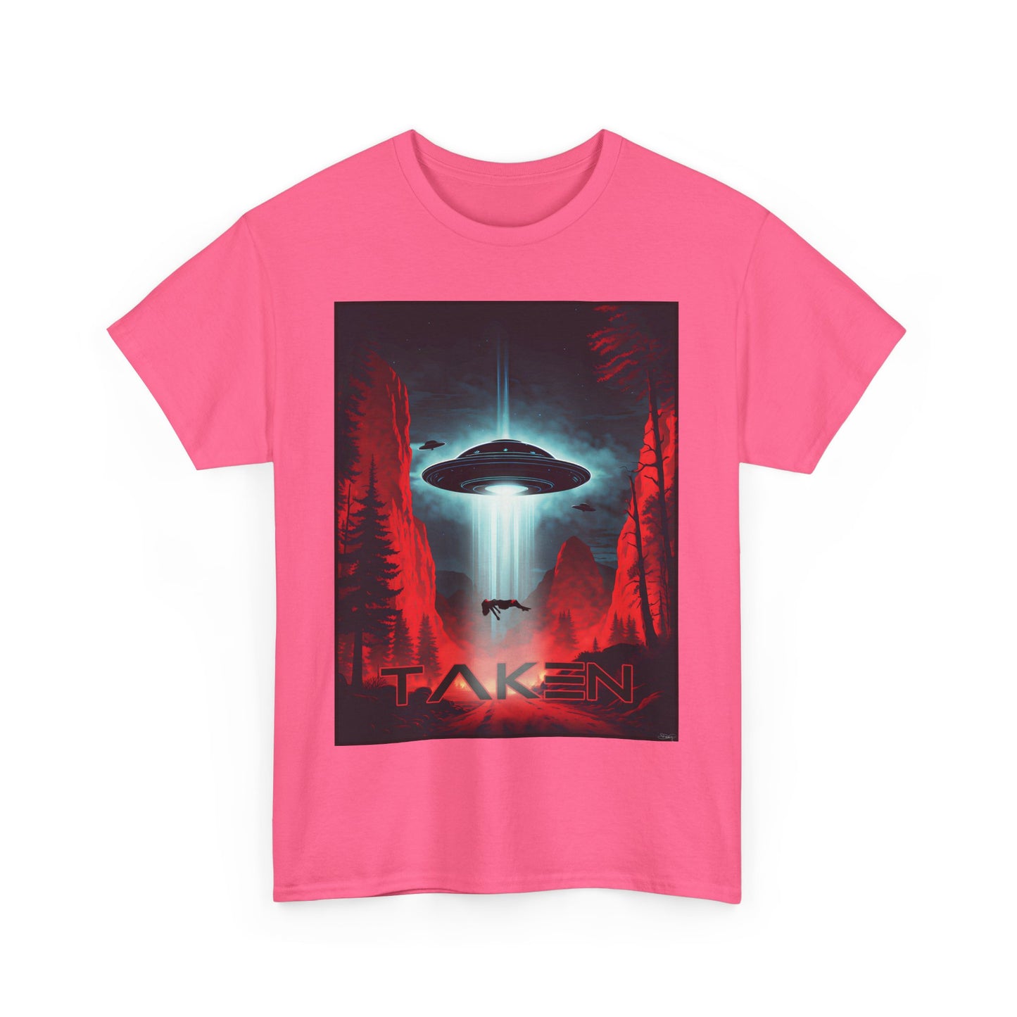 Taken, Unisex Heavy Cotton Tee, UFO inspired t-shirt, graphic design, art, png, t-shirts, tshirts, tee