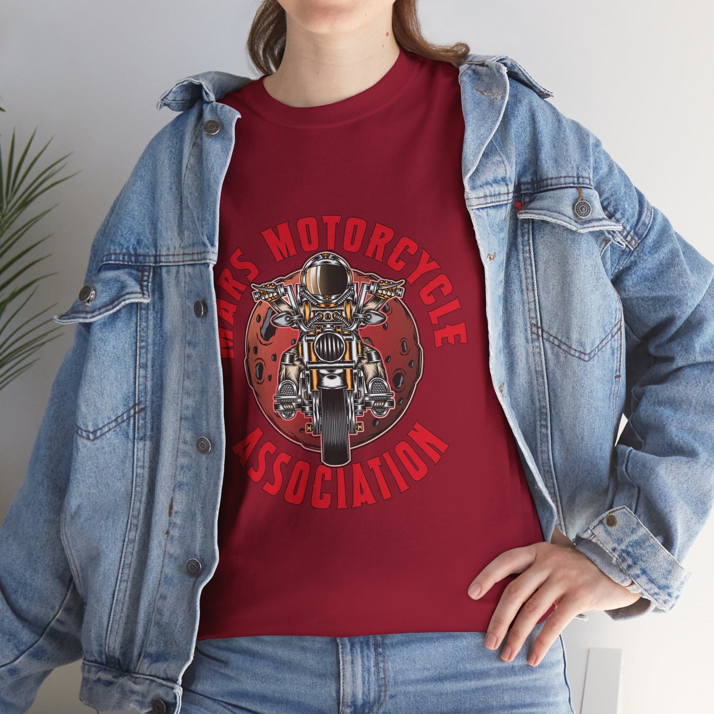 Mars Motorcycle Association Unisex Heavy Cotton Tee - Perfect Gift for Bikers