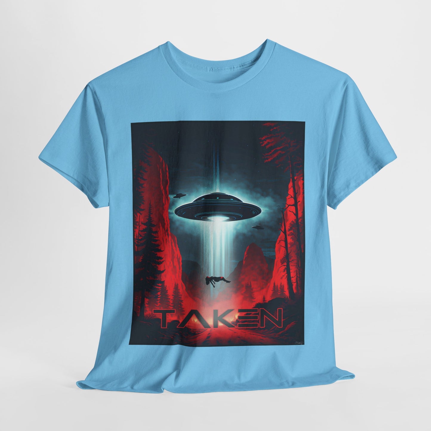 Taken, Unisex Heavy Cotton Tee, UFO inspired t-shirt, graphic design, art, png, t-shirts, tshirts, tee