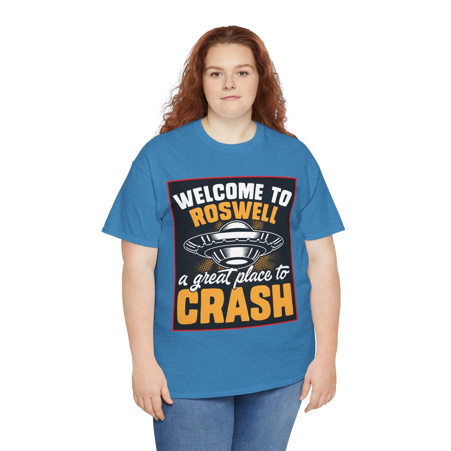 Roswell, UFO, Unisex Heavy Cotton Tee, graphic design, png, t-shirts, t-shirt, tshirts