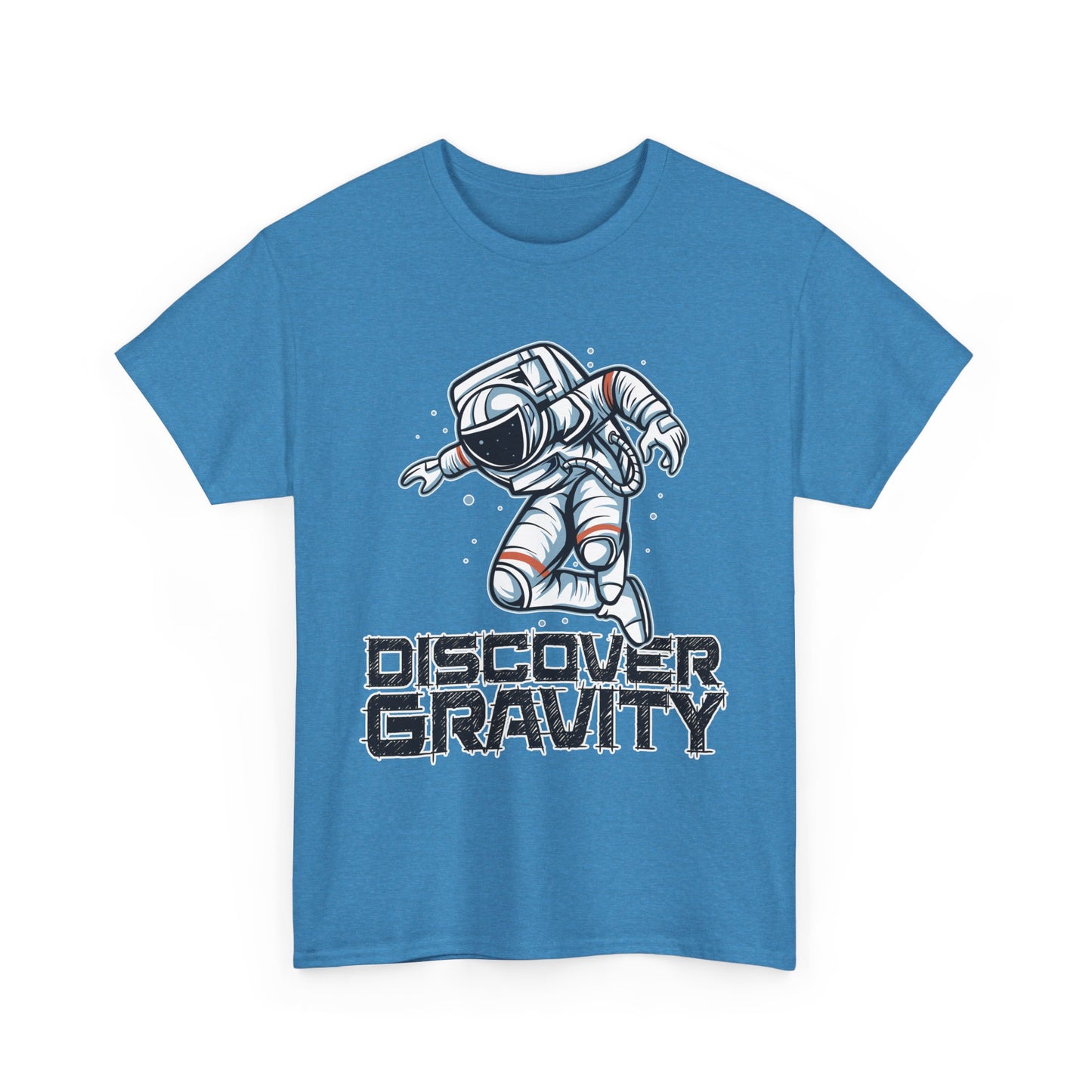 Discover Gravity. Unisex Heavy Cotton Tee - Fun Astronaut, Astronomy Graphic Tee - Unisex graphic design, png Express Delivery available