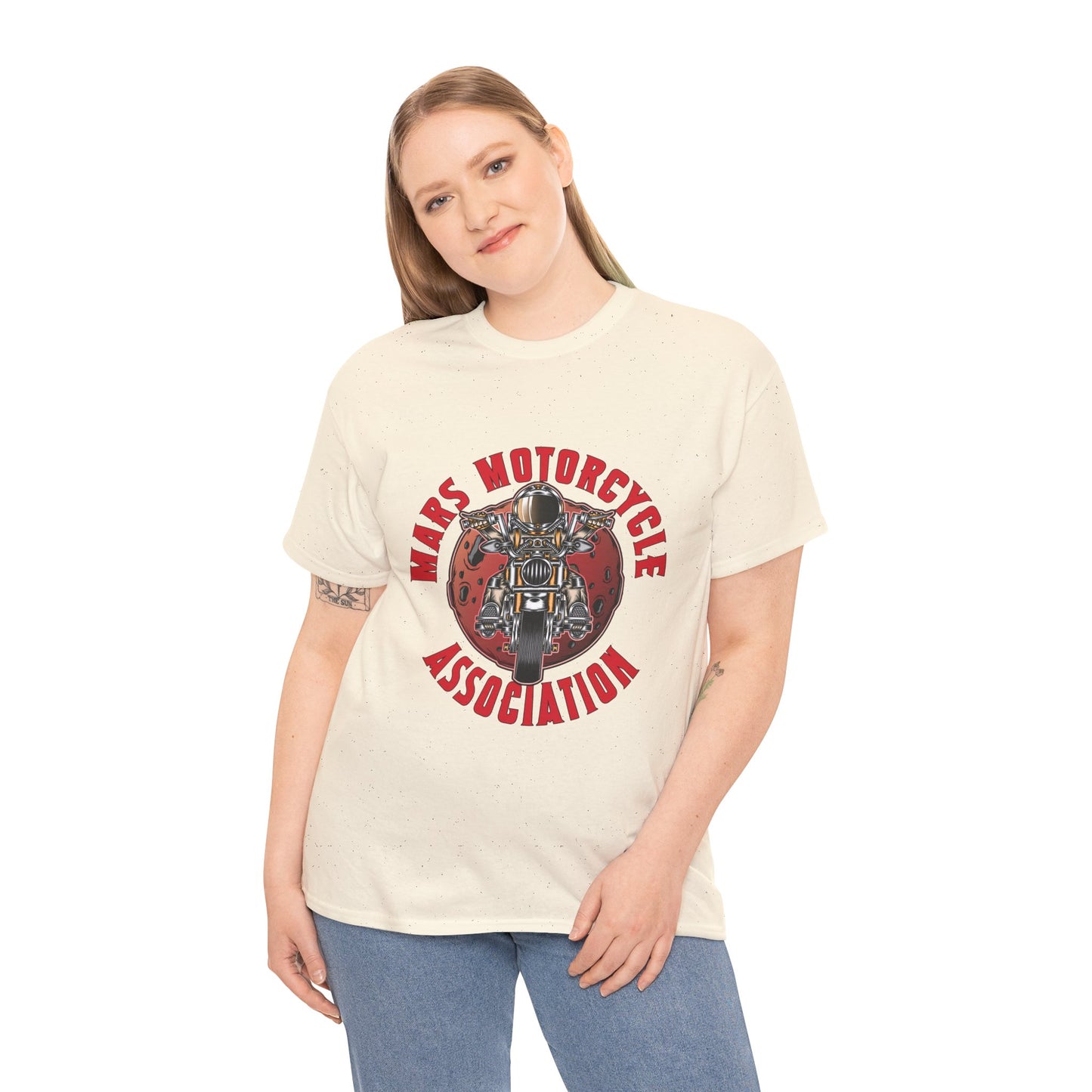 Mars Motorcycle Association Unisex Heavy Cotton Tee - Perfect Gift for Bikers