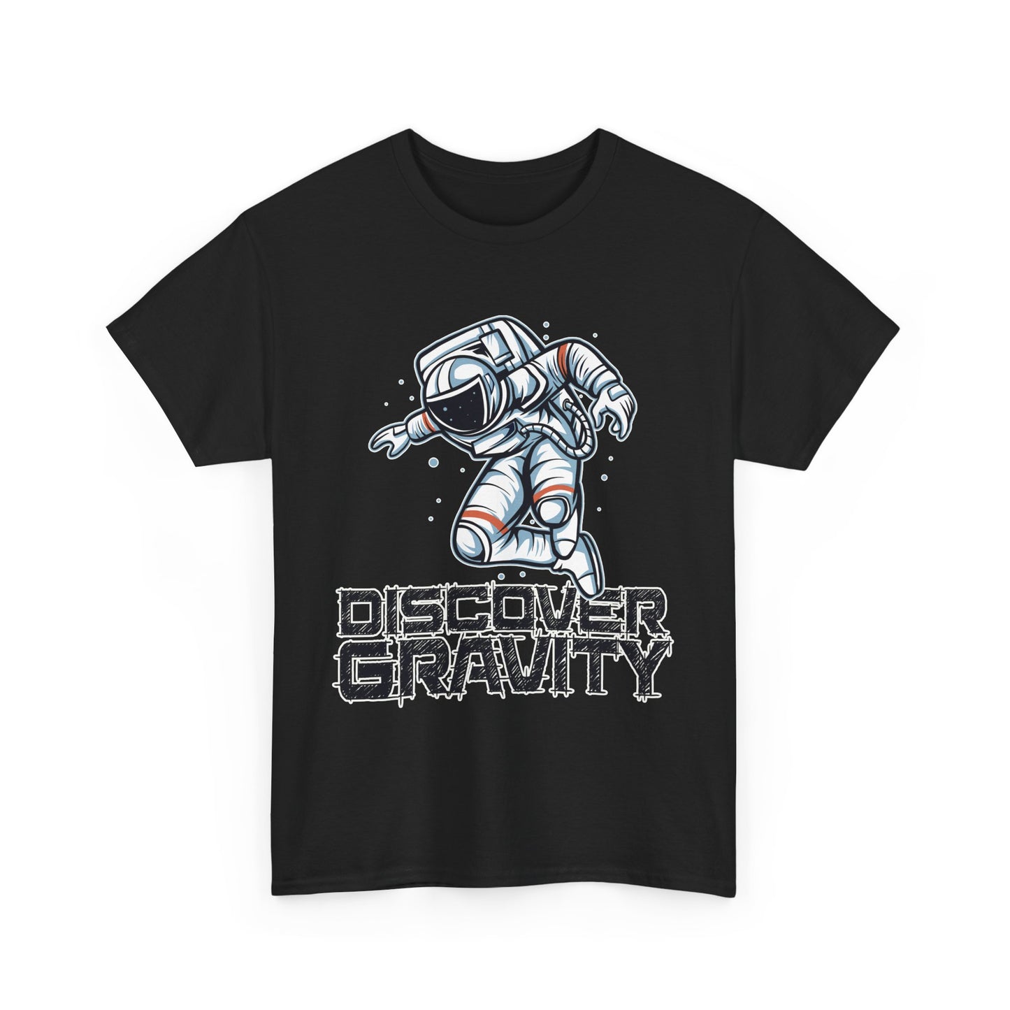 Discover Gravity. Unisex Heavy Cotton Tee - Fun Astronaut, Astronomy Graphic Tee - Unisex graphic design, png Express Delivery available