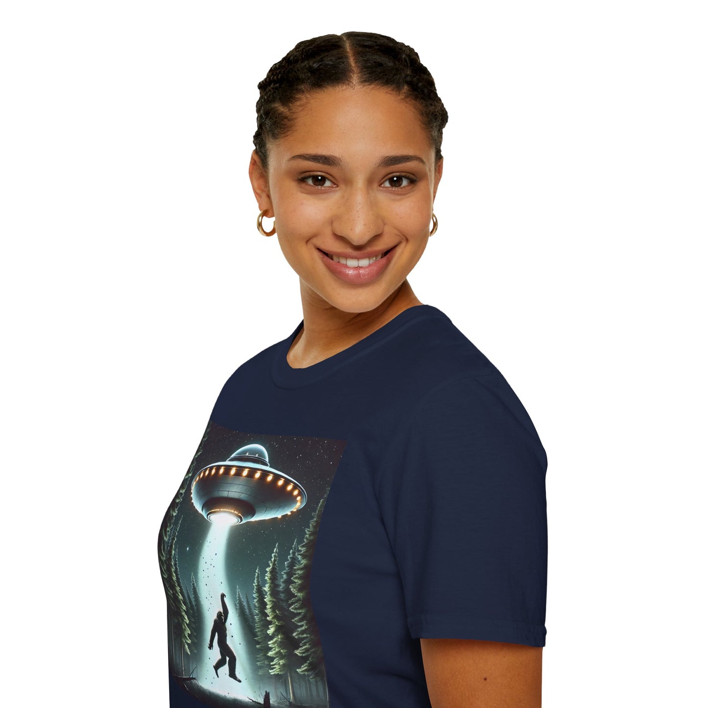 Funny UFO Abduction Unisex T-Shirt, Alien Theme Tee, Gift for Sci-Fi Lovers, Cool Graphic Shirt, Quirky Apparel, Unique Vintage Style