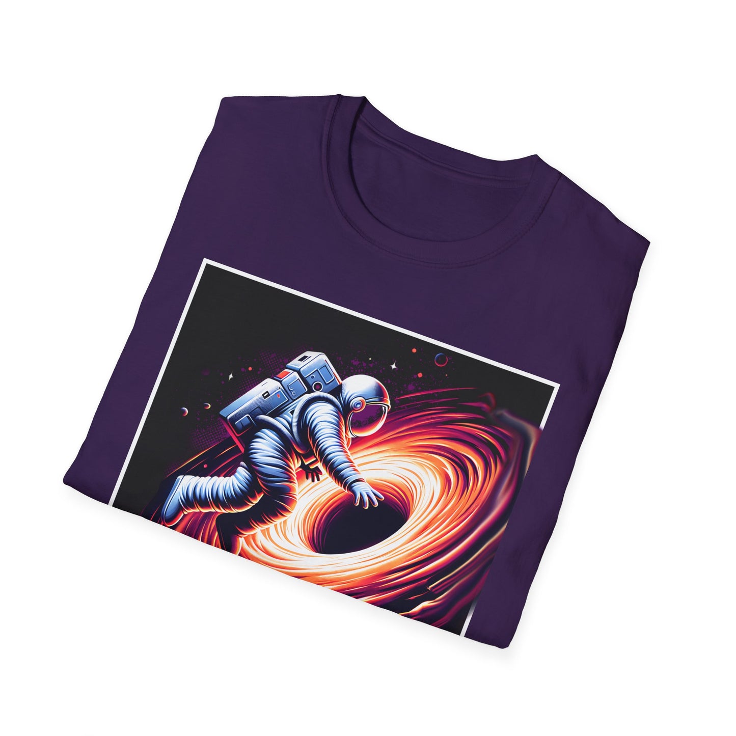 Falling Into a Blackhole Unisex Softstyle, T-Shirt, Space Lover Gift, Sci-Fi Tee, Astronomy Shirt, Creative Graphic T-Shirt, Gift Astronaut