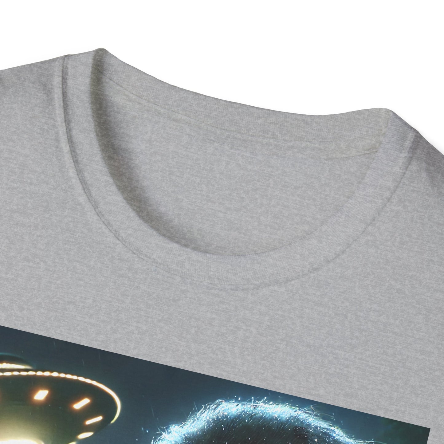 Bigfoot UFO Unisex T-Shirt, Funny Graphic Tee, Gift for Alien Lovers, Unique Summer Shirt, Casual Everyday Wear, t-shirt, tshirts, party