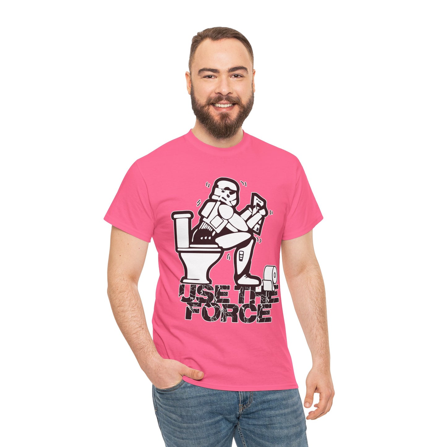 Use The Force, Unisex Heavy Cotton Tee, Star Wars, funny, restroom jokes, graphic design, png
