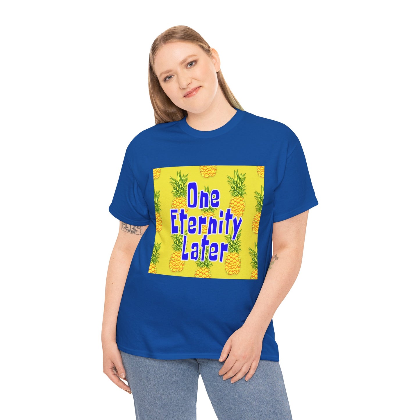 One Eternity Later, Unisex Heavy Cotton Tee, SpongeBob, cartoons, t-shirt, t-shirts, tshirt, png, funny, kids, GraphicTees