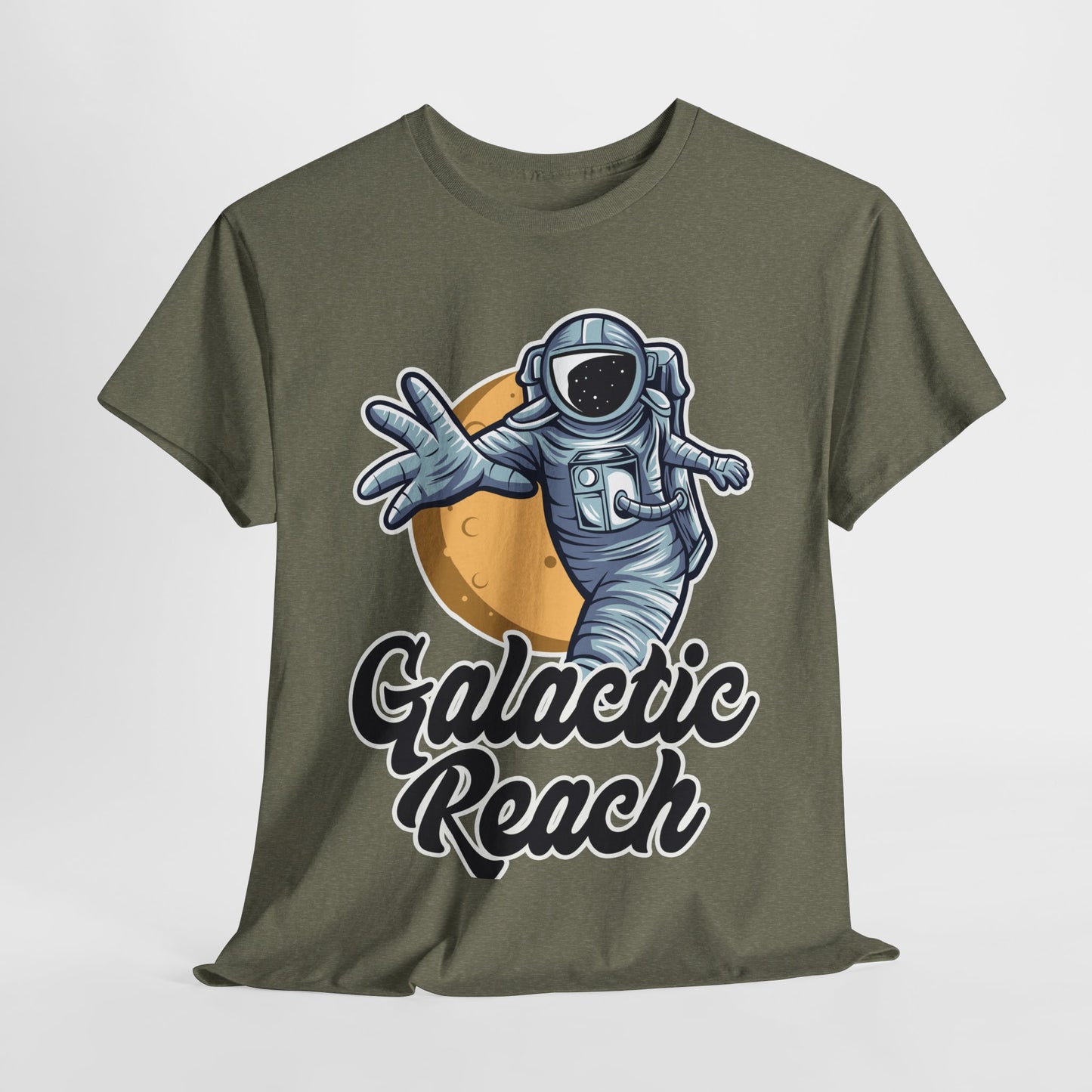 Galactic Reach, Astronaut, Unisex Heavy Cotton Tee, Express Delivery available, graphic design, png