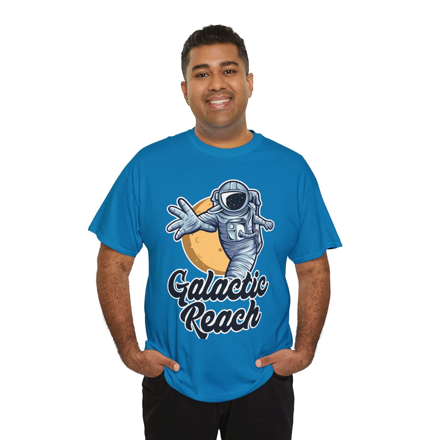 Galactic Reach, Astronaut, Unisex Heavy Cotton Tee, Express Delivery available, graphic design, png
