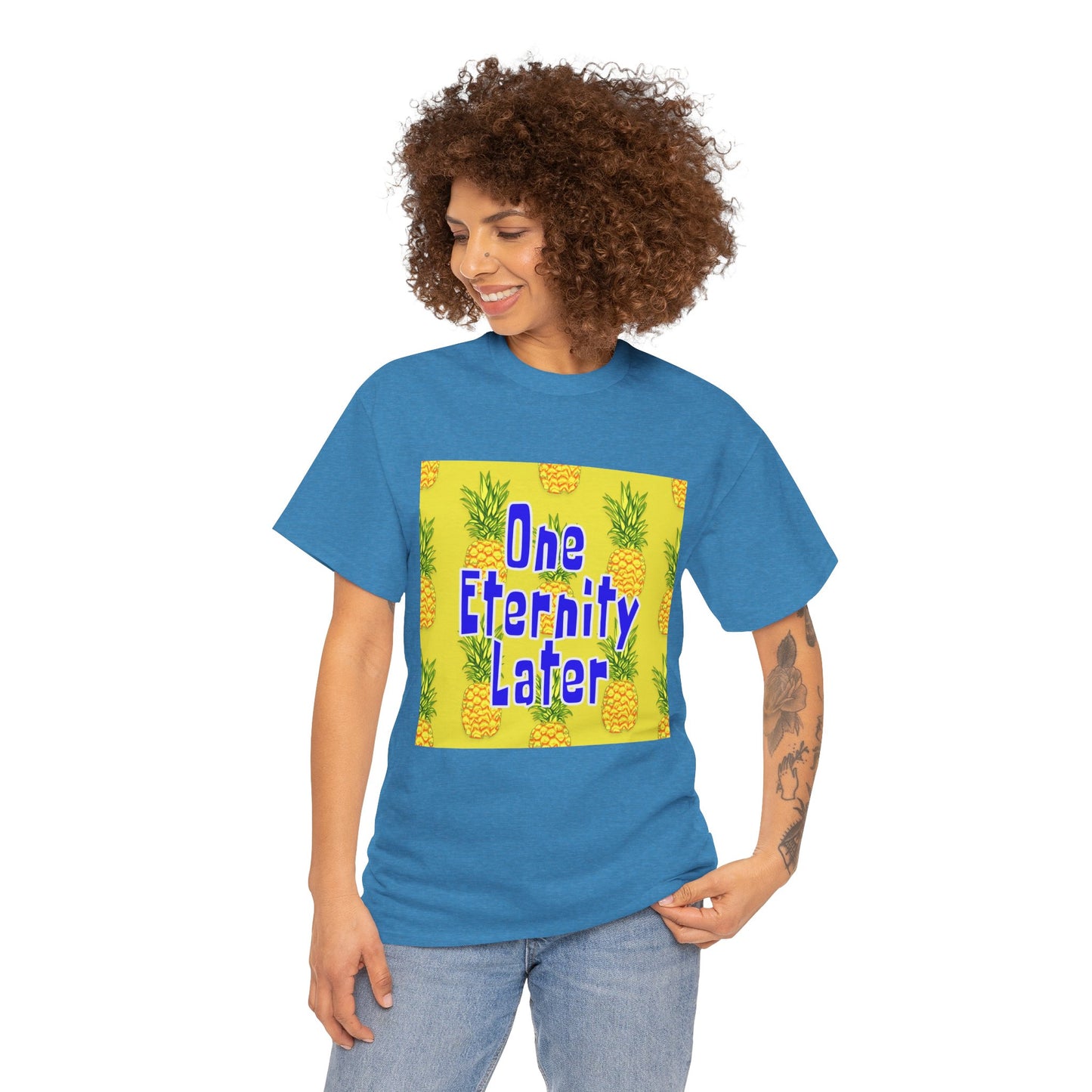 One Eternity Later, Unisex Heavy Cotton Tee, SpongeBob, cartoons, t-shirt, t-shirts, tshirt, png, funny, kids, GraphicTees