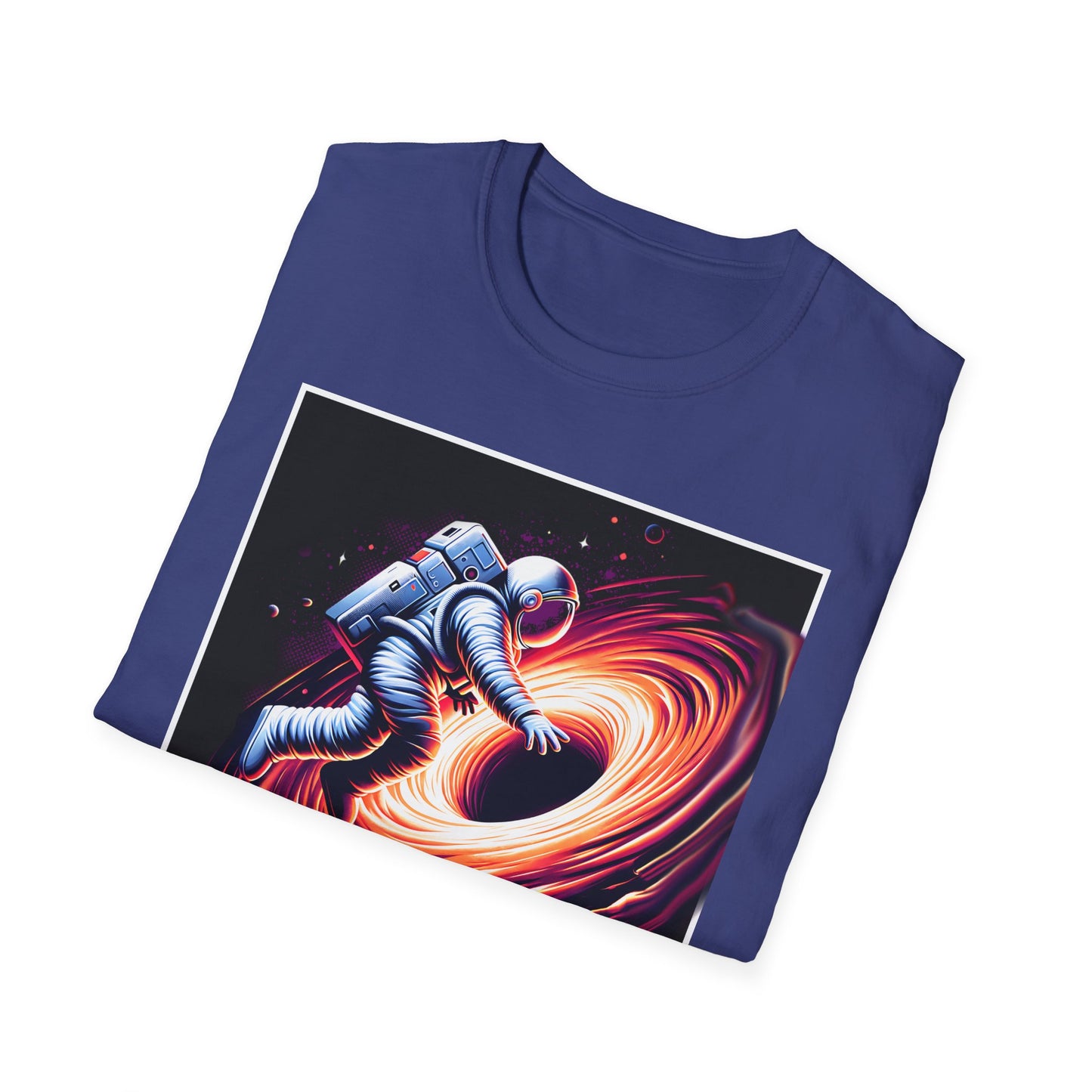 Falling Into a Blackhole Unisex Softstyle, T-Shirt, Space Lover Gift, Sci-Fi Tee, Astronomy Shirt, Creative Graphic T-Shirt, Gift Astronaut