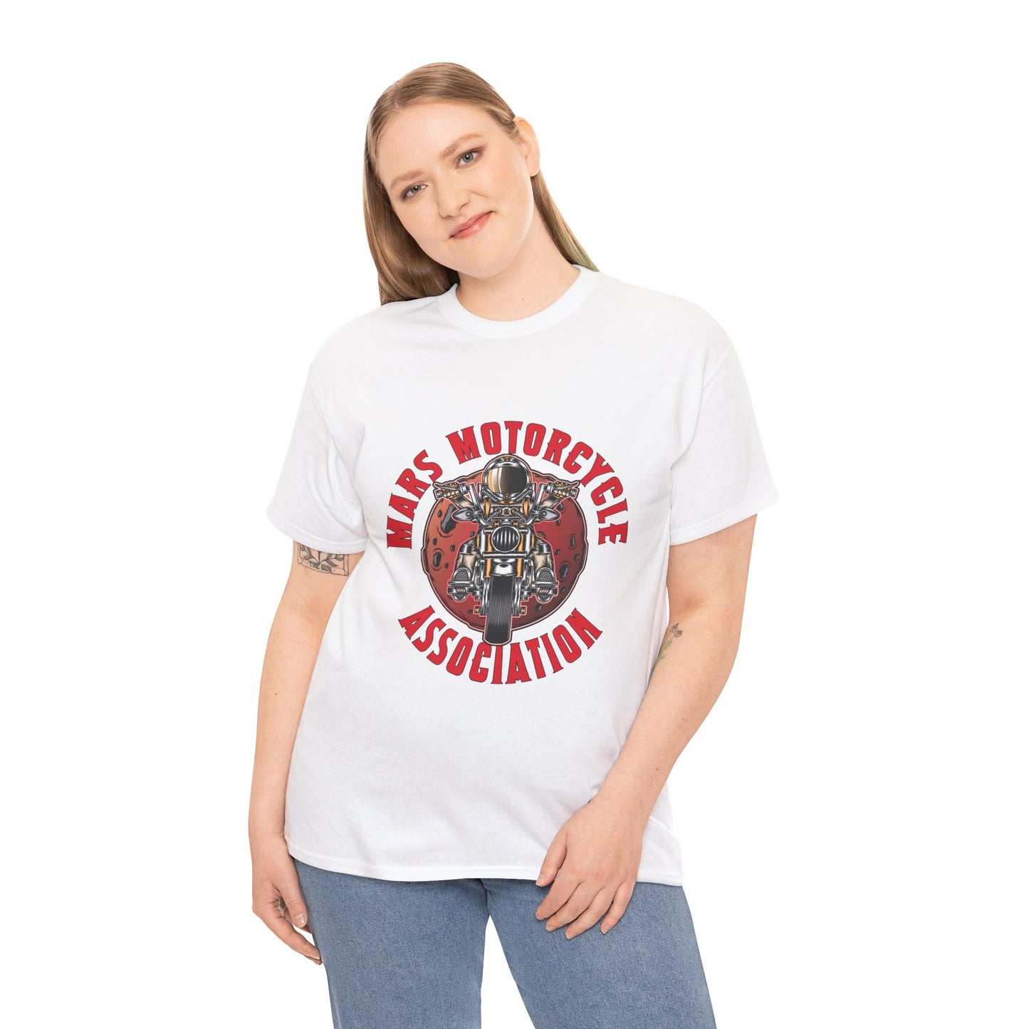 Mars Motorcycle Association Unisex Heavy Cotton Tee - Perfect Gift for Bikers
