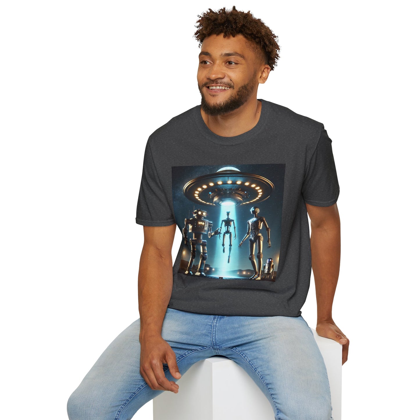 Retro Sci-Fi Unisex T-Shirt, Alien Design Shirt, Gift for Space Lovers, Cool Graphic Tee, Perfect for Sci-Fi Fans, Casual Wear