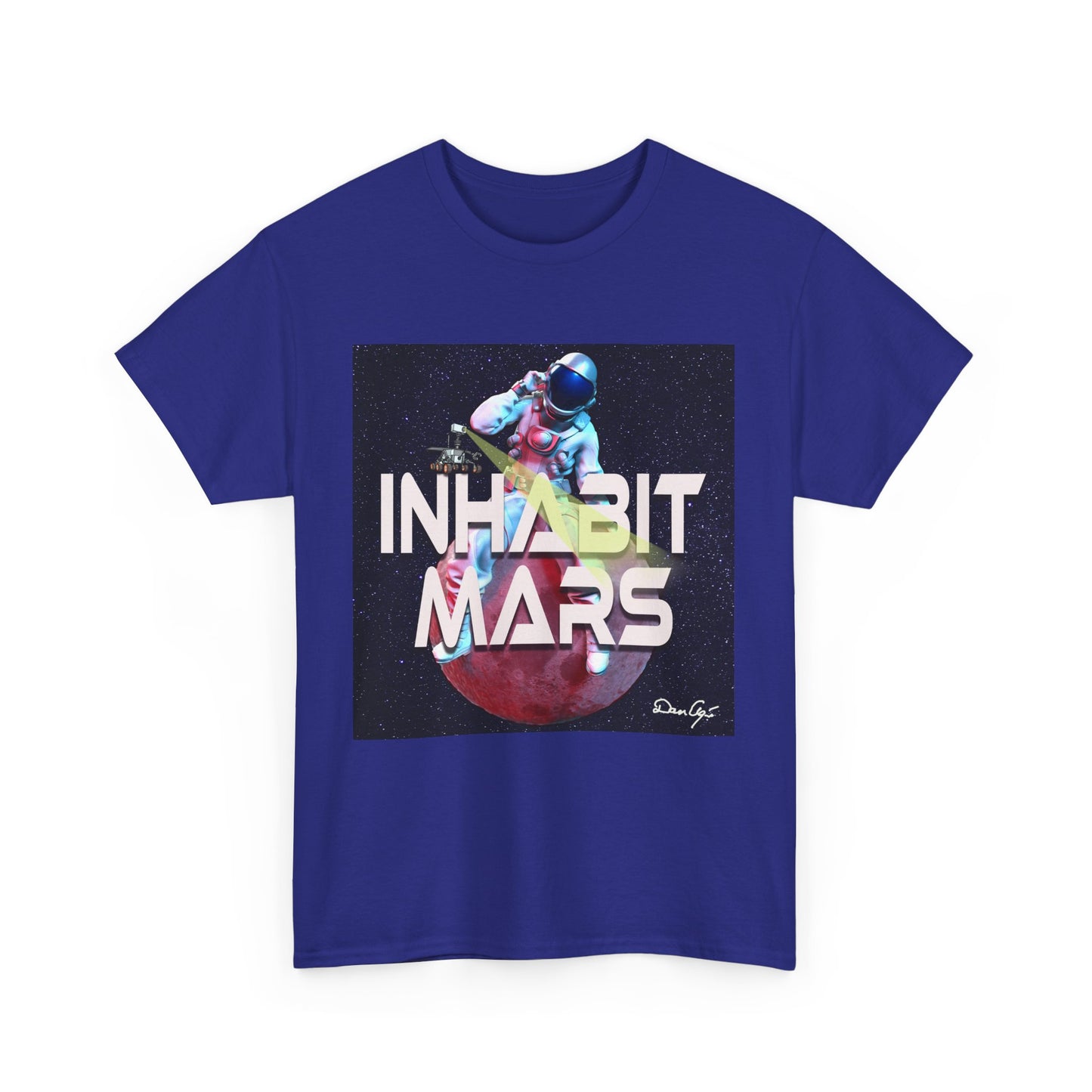 Inhabit Mars, Unisex Heavy Cotton Tee, Space, SpaceX, Universe, UFO, multiverse, graphic design, png, graphic design, t-shirts, tee