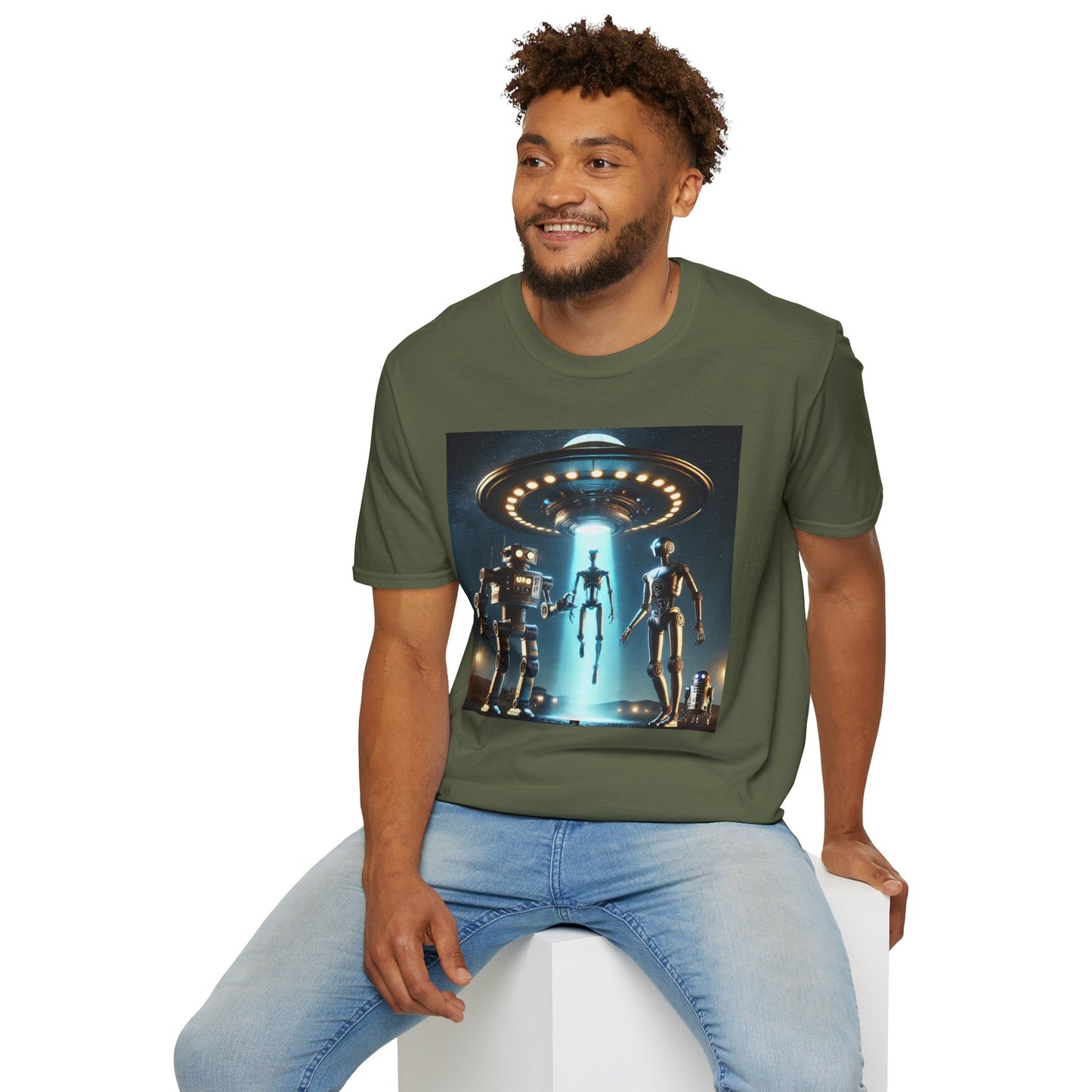 Retro Sci-Fi Unisex T-Shirt, Alien Design Shirt, Gift for Space Lovers, Cool Graphic Tee, Perfect for Sci-Fi Fans, Casual Wear