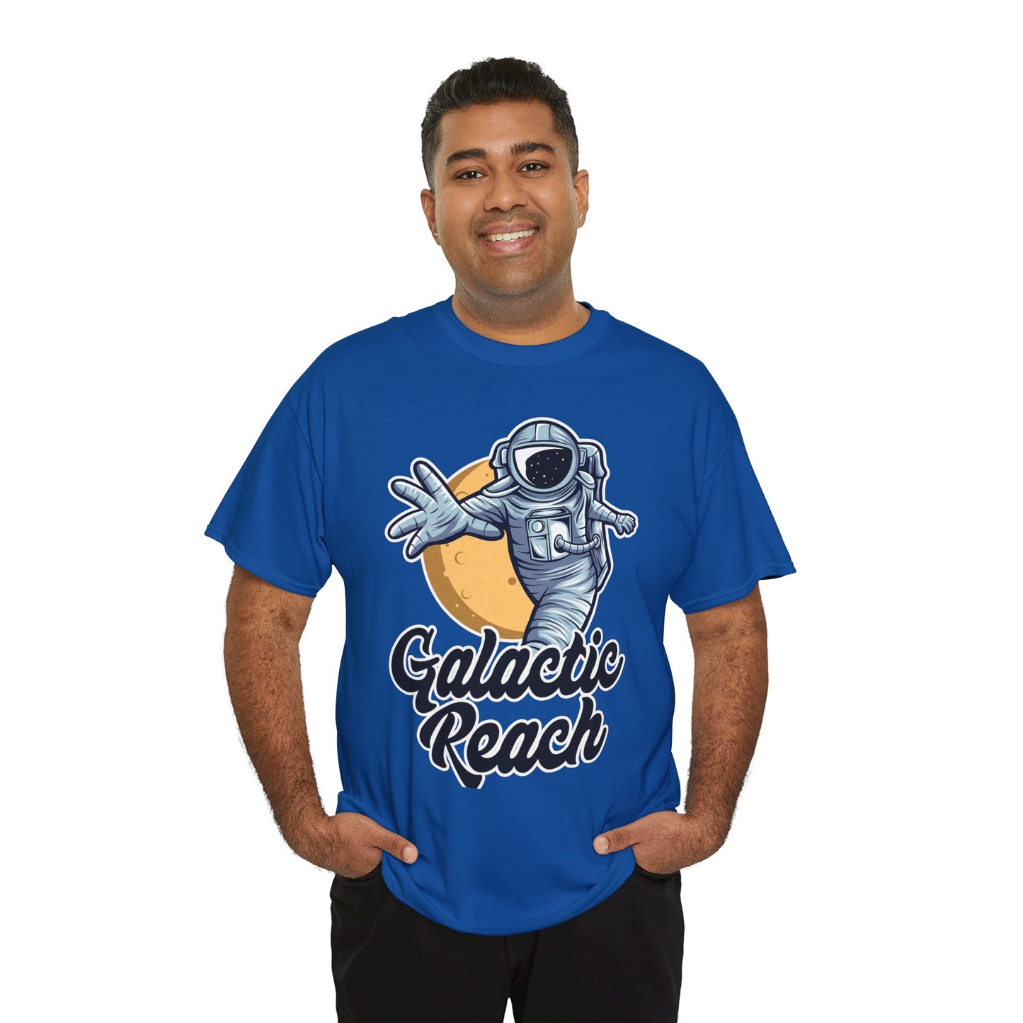Galactic Reach, Astronaut, Unisex Heavy Cotton Tee, Express Delivery available, graphic design, png