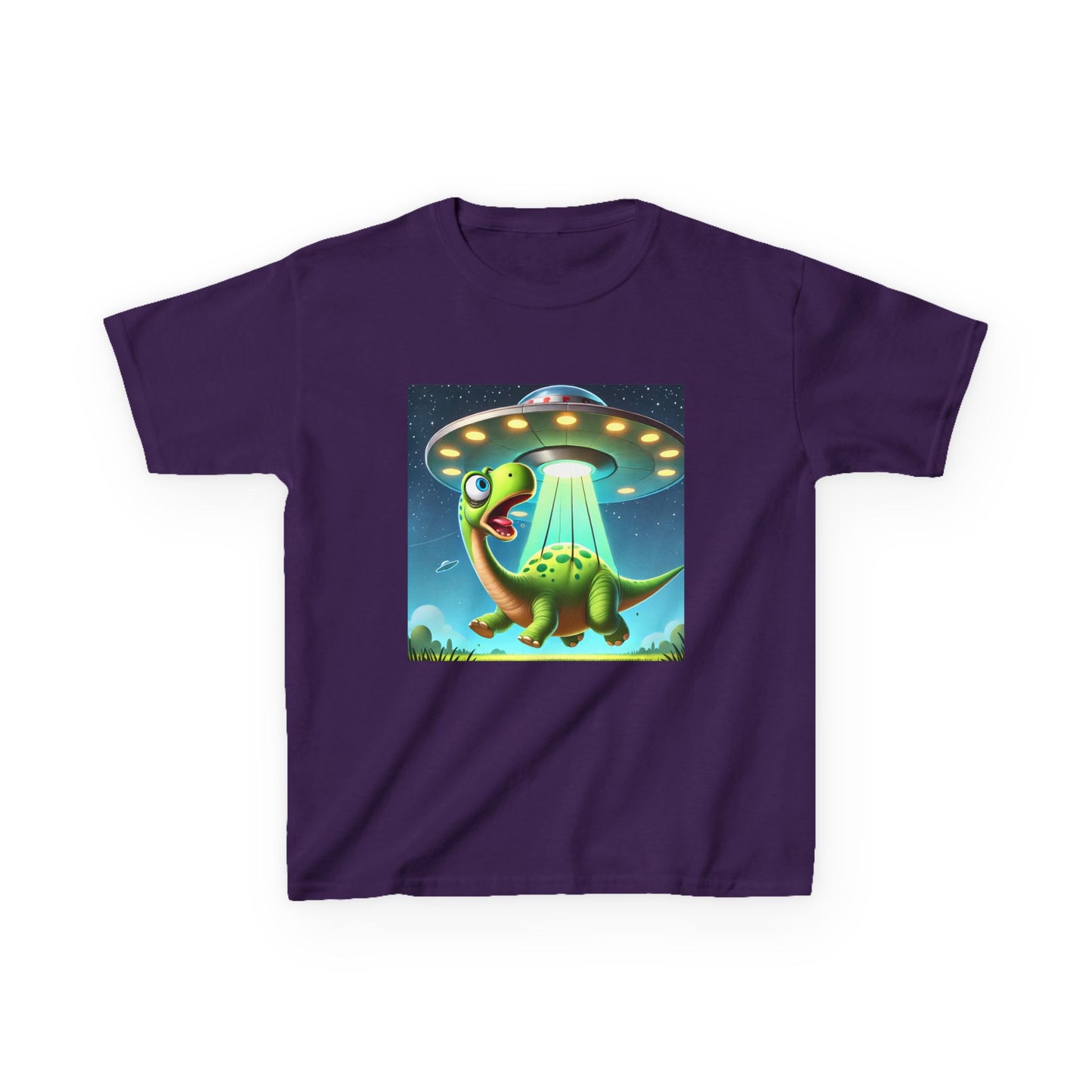 Dinosaur UFO Kids Tee, Fun Graphic Shirt for Boys and Girls, Perfect for Birthdays, Parties, Casual Wear, Gifts, tshirt, t-shirt