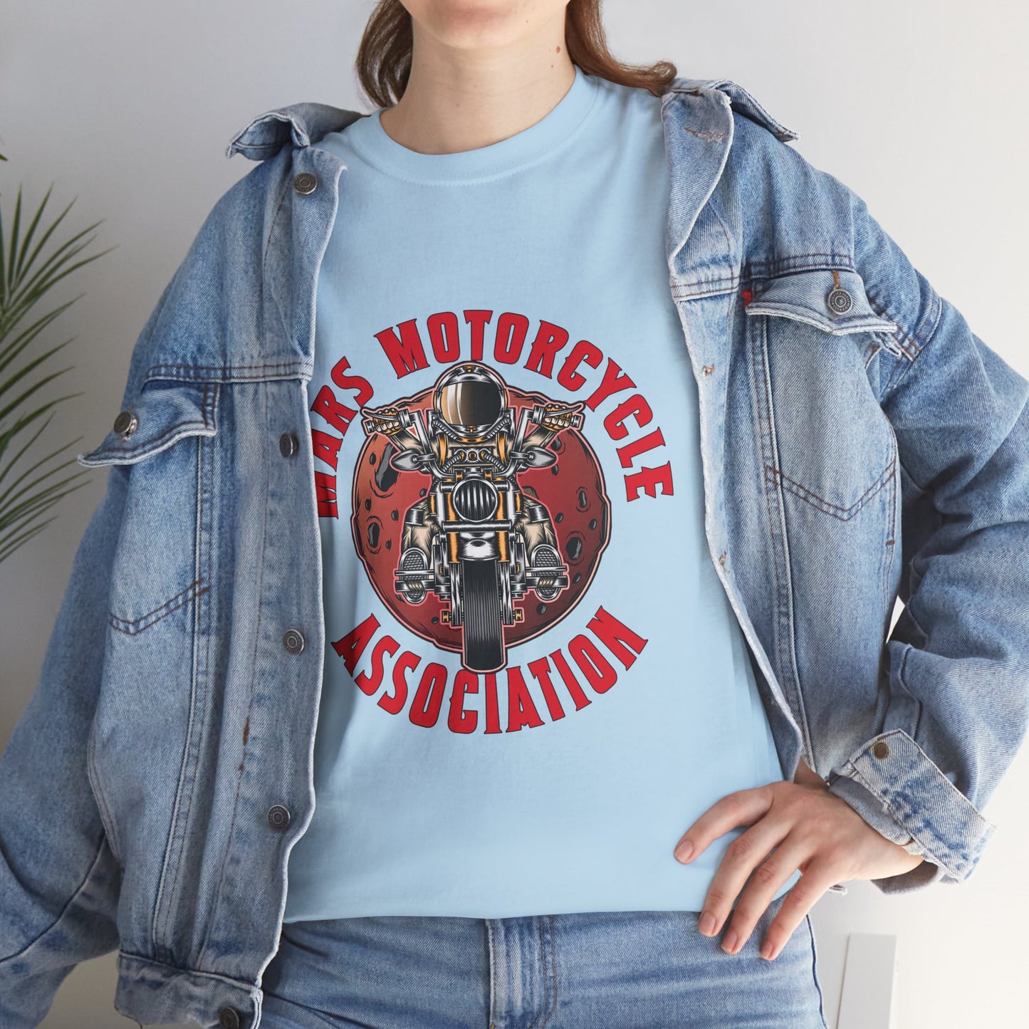Mars Motorcycle Association Unisex Heavy Cotton Tee - Perfect Gift for Bikers
