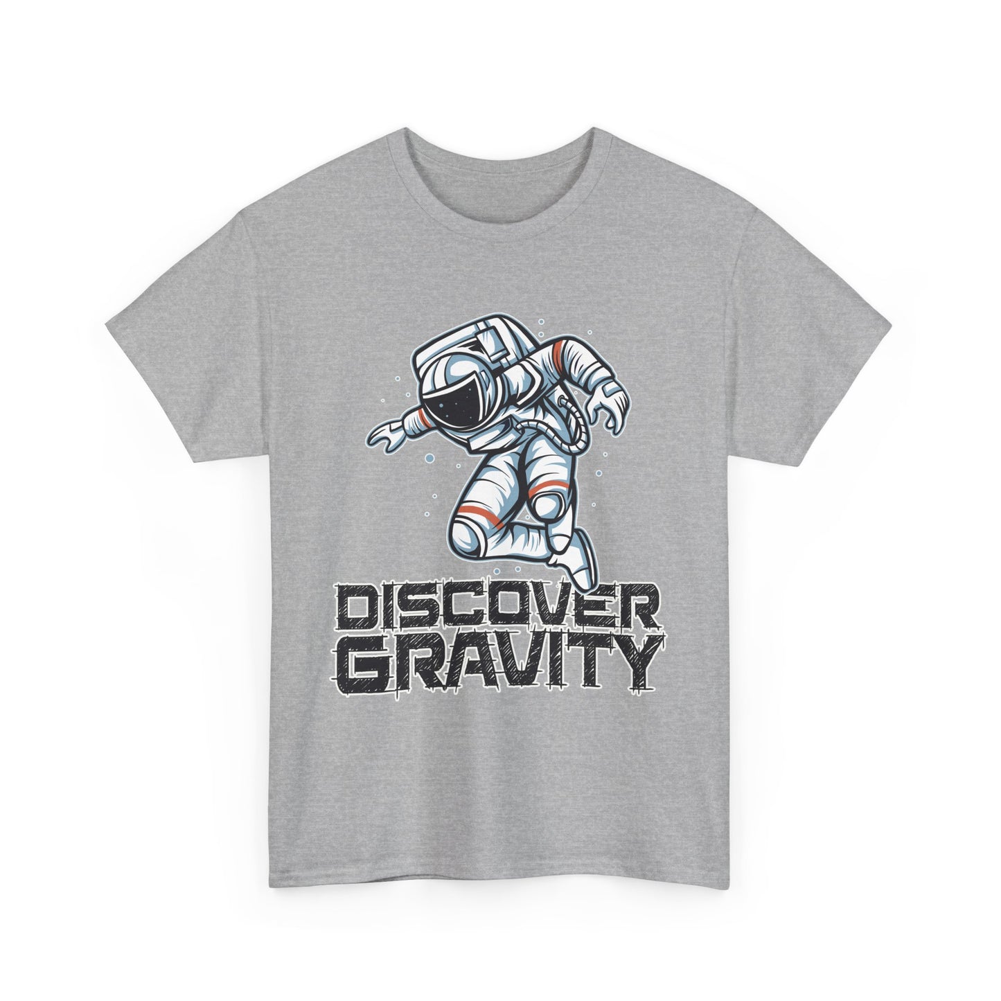 Discover Gravity. Unisex Heavy Cotton Tee - Fun Astronaut, Astronomy Graphic Tee - Unisex graphic design, png Express Delivery available