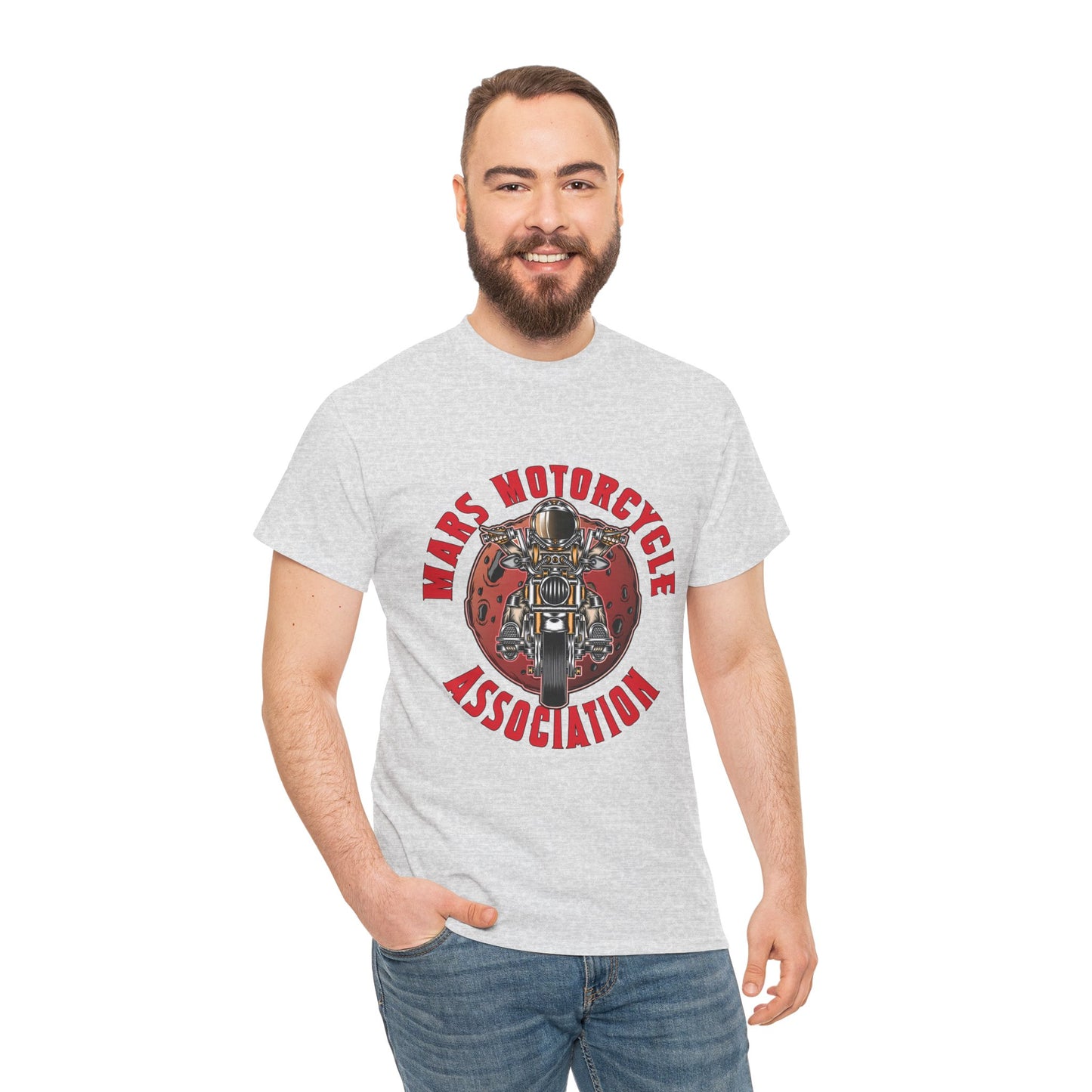 Mars Motorcycle Association Unisex Heavy Cotton Tee - Perfect Gift for Bikers