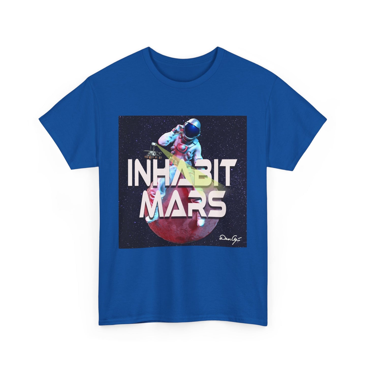Inhabit Mars, Unisex Heavy Cotton Tee, Space, SpaceX, Universe, UFO, multiverse, graphic design, png, graphic design, t-shirts, tee