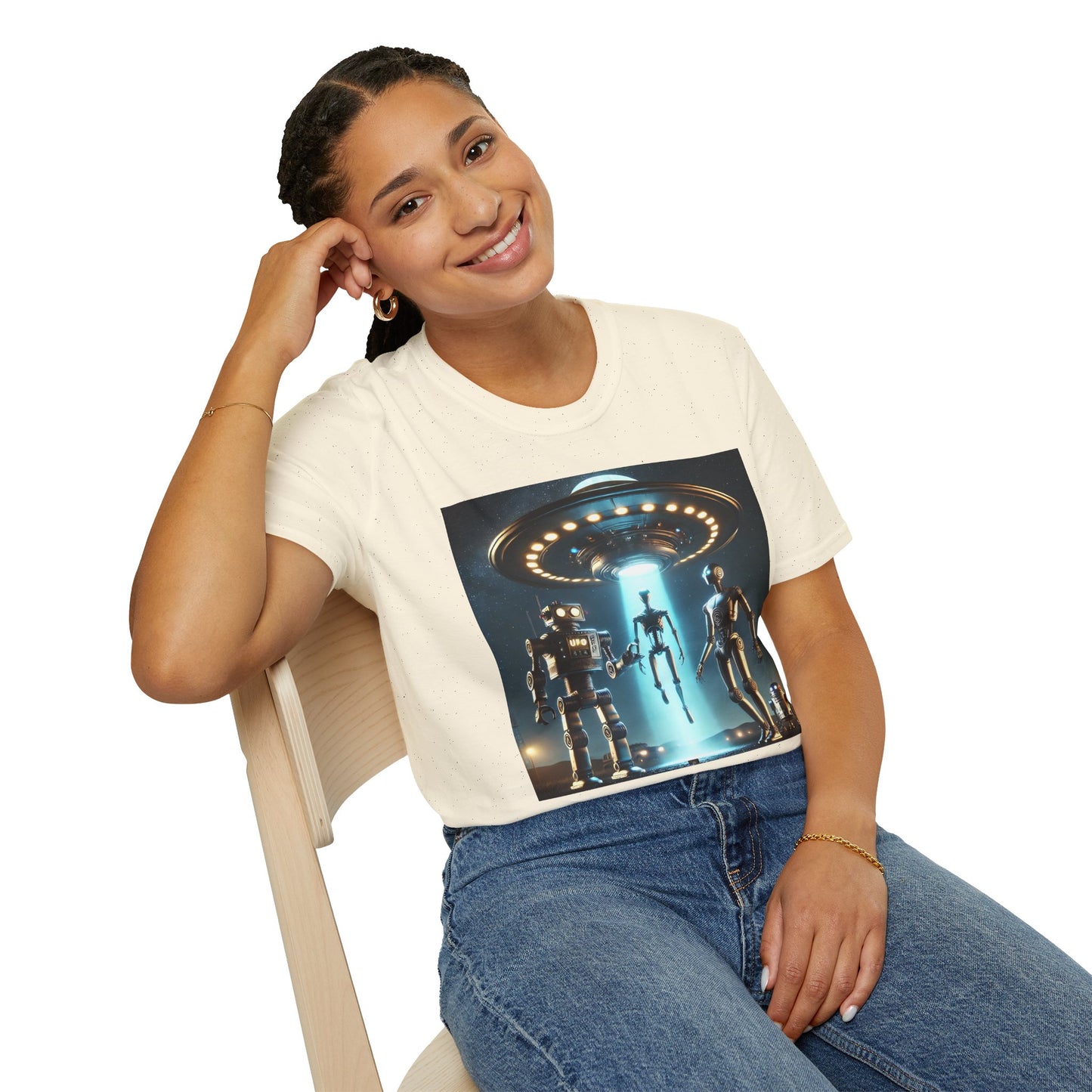 Retro Sci-Fi Unisex T-Shirt, Alien Design Shirt, Gift for Space Lovers, Cool Graphic Tee, Perfect for Sci-Fi Fans, Casual Wear